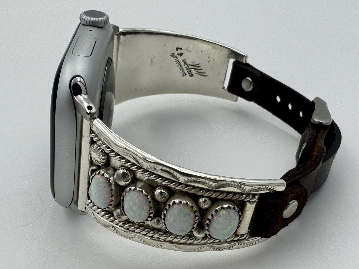 Nelson Morgan 42/44/45mm Ladies Sterling Silver 4 Stone Faux Opal #47