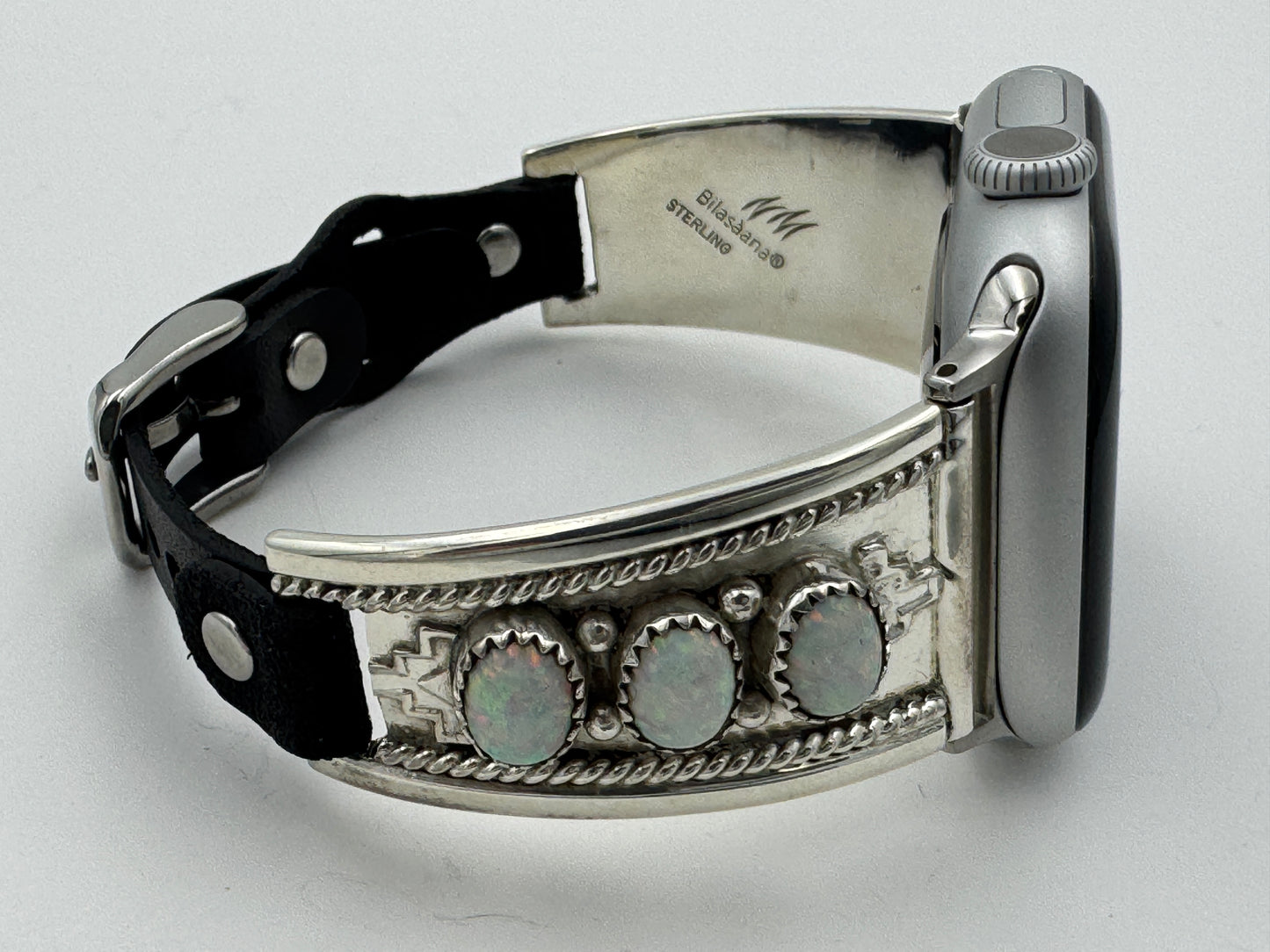 Nelson Morgan 38/40/41mm Ladies Sterling Silver Faux Opal #45