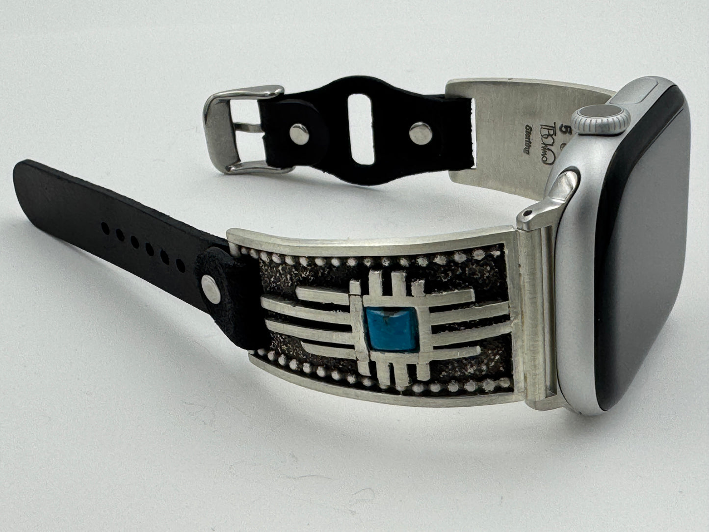 Tony Chino 42/44/45mm Unisex Sterling Silver Zia Turquoise #50