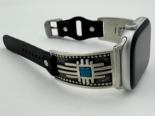 Tony Chino 42/44/45mm Unisex Sterling Silver Zia Turquoise #50