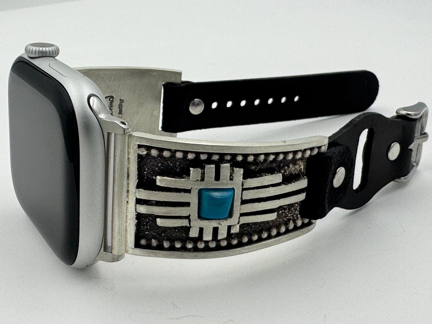 Tony Chino 42/44/45mm Unisex Sterling Silver Zia Turquoise #50