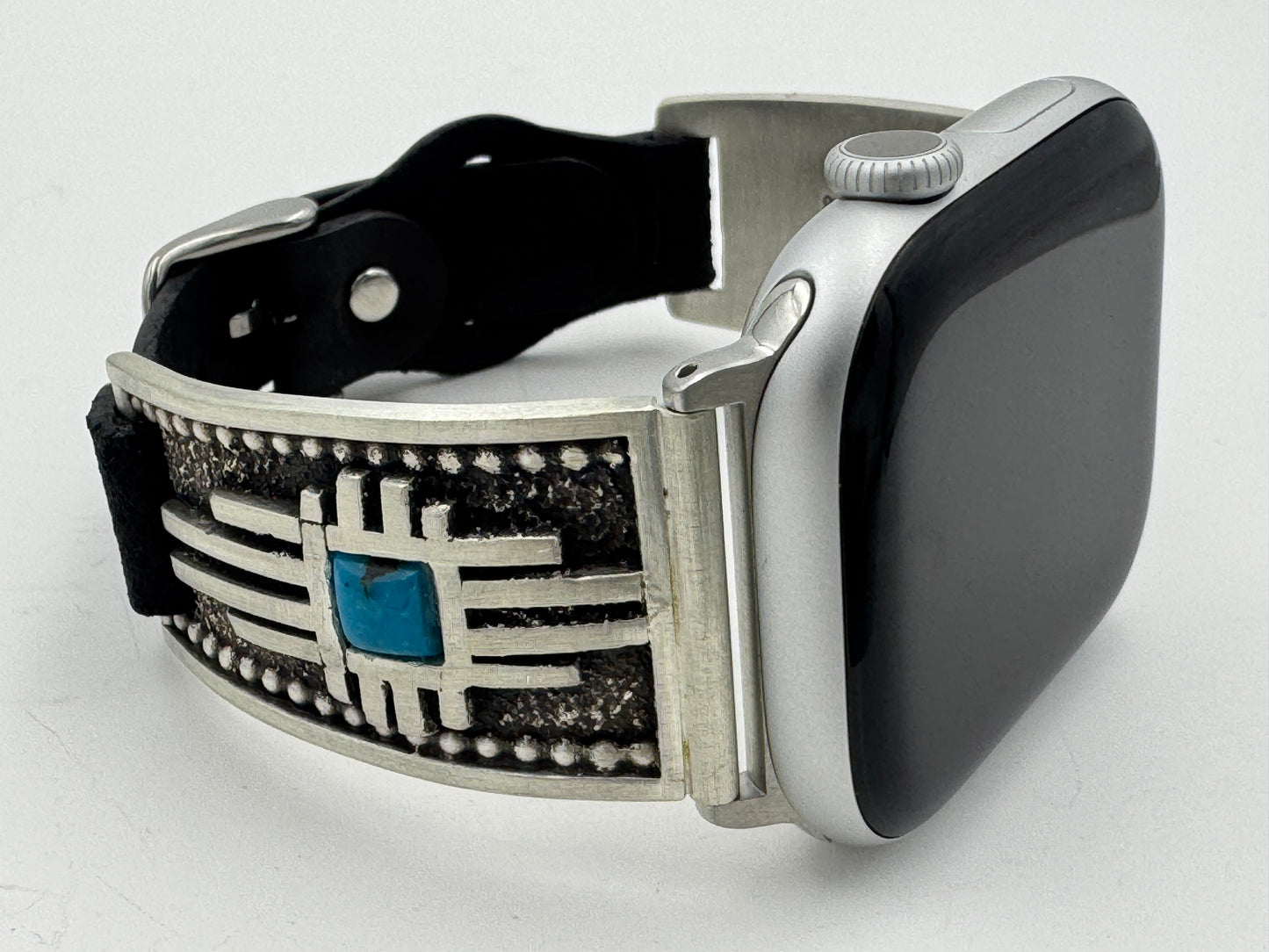Tony Chino 42/44/45mm Unisex Sterling Silver Zia Turquoise #50
