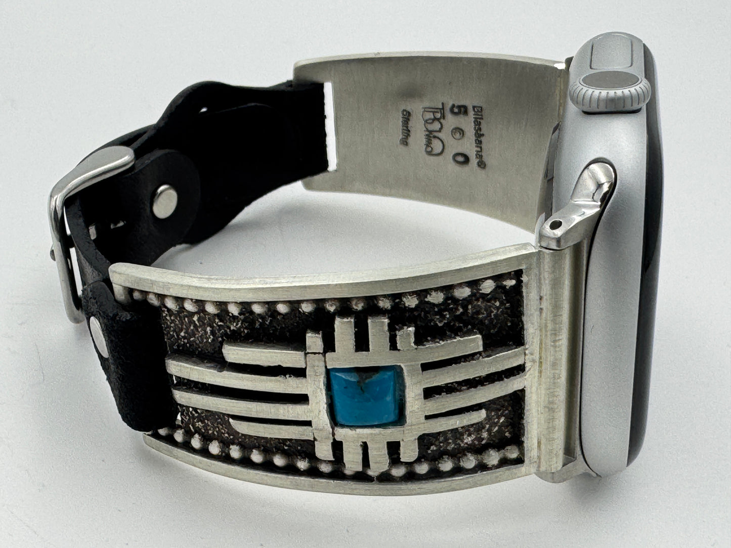 Tony Chino 42/44/45mm Unisex Sterling Silver Zia Turquoise #50