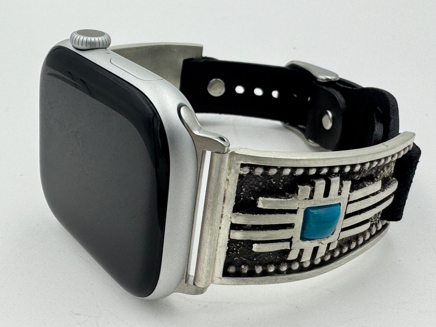 Tony Chino 42/44/45mm Unisex Sterling Silver Zia Turquoise #50
