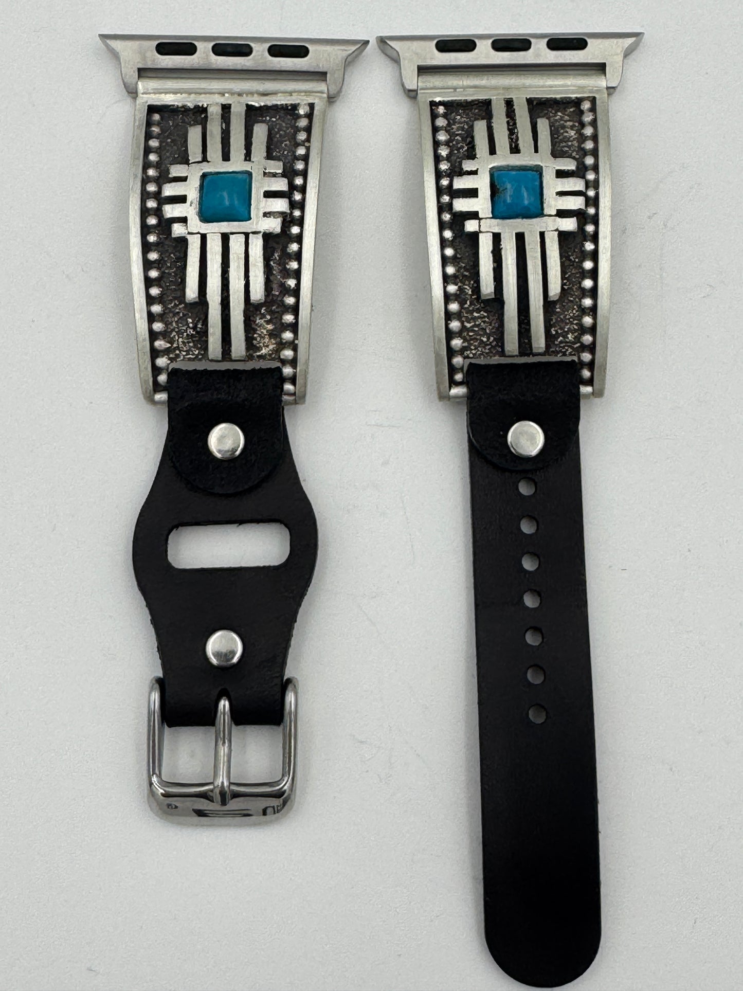 Tony Chino 42/44/45mm Unisex Sterling Silver Zia Turquoise #50