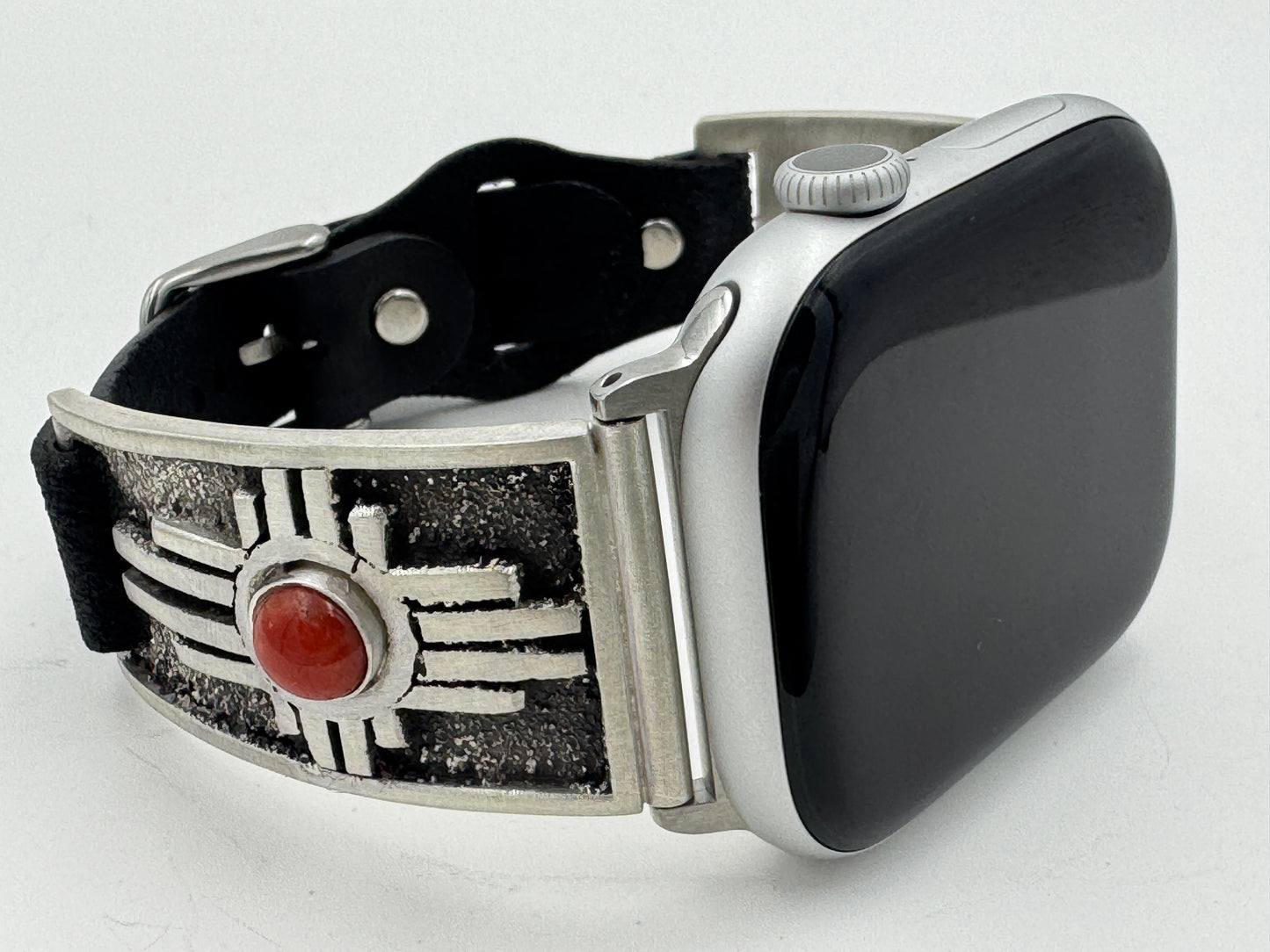Tony Chino 42/44/45mm Unisex Sterling Silver Zia Coral #49