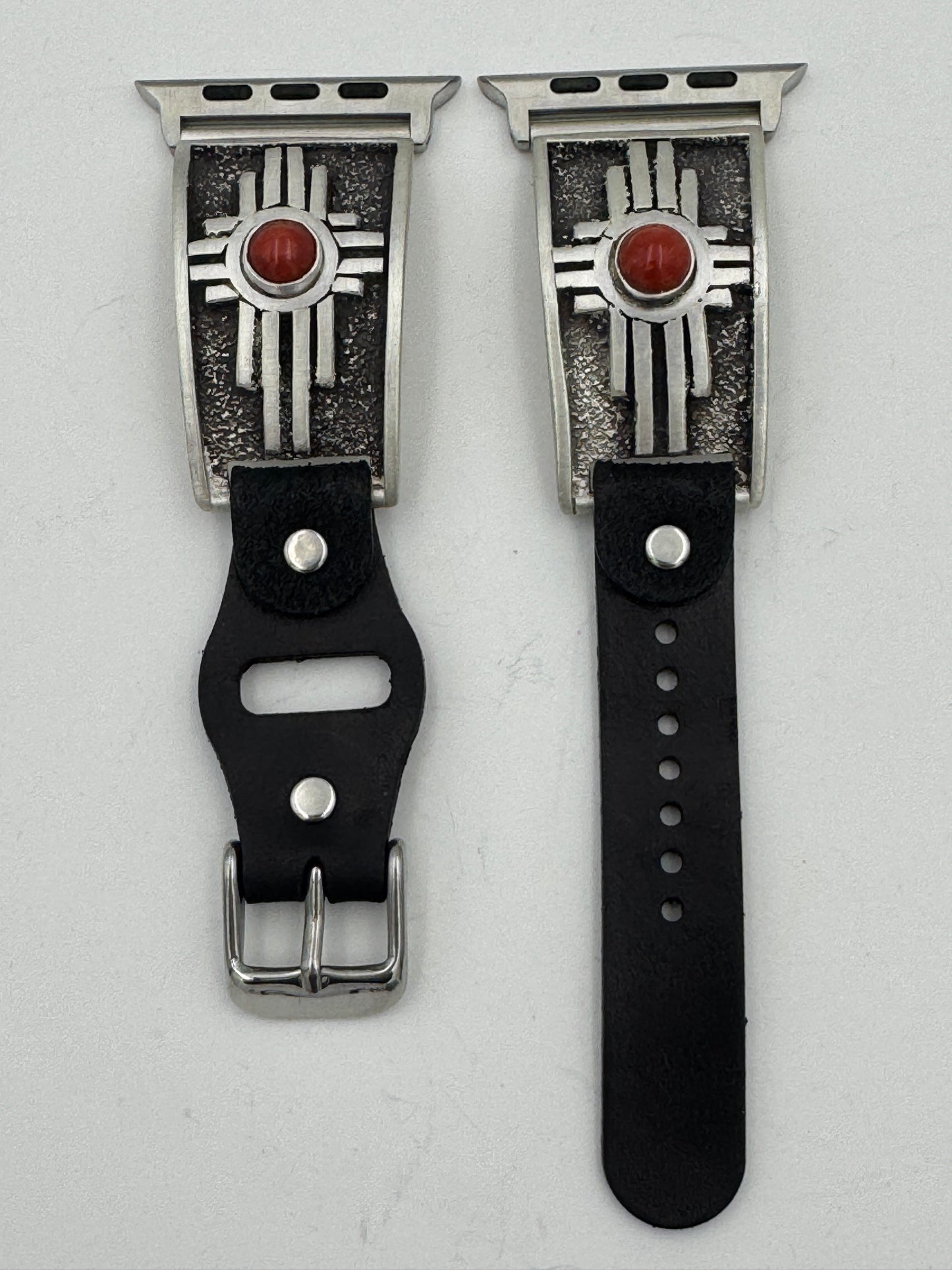 Tony Chino 42/44/45mm Unisex Sterling Silver Zia Coral #49