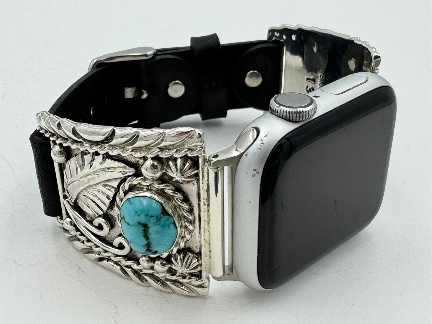 Ronnie Spencer 38/40/41mm Trapezoid Sterling Silver and Turquoise #137
