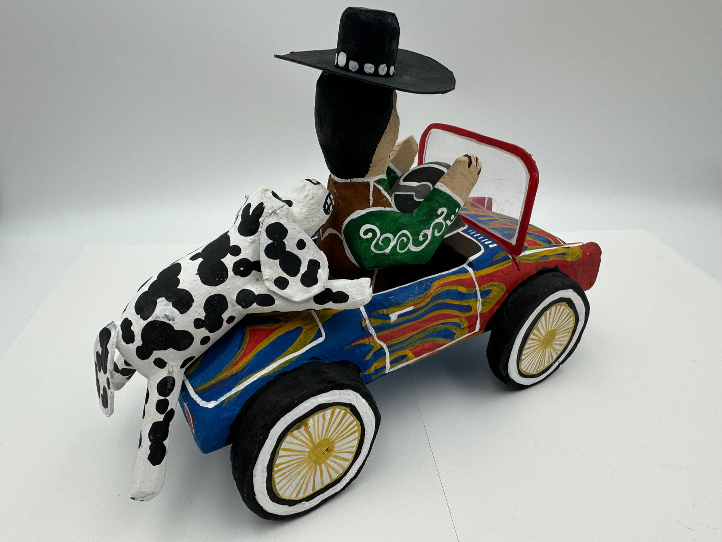 Delbert Buck Man and Dog in Race Car #0021