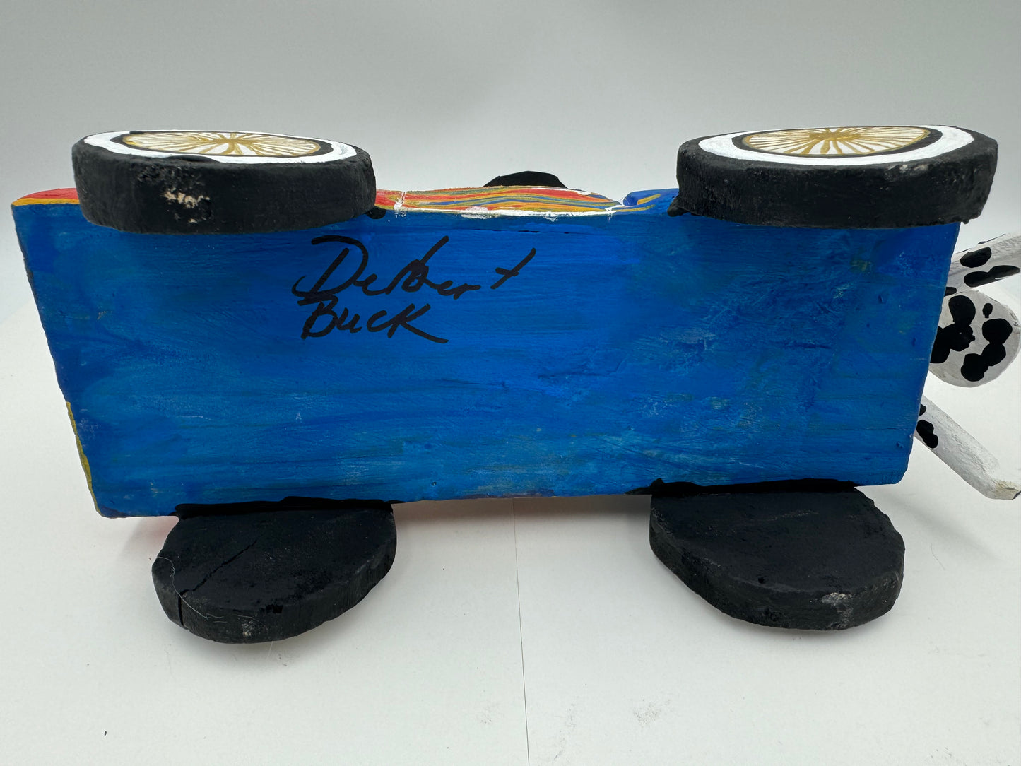 Delbert Buck Man and Dog in Race Car #0021