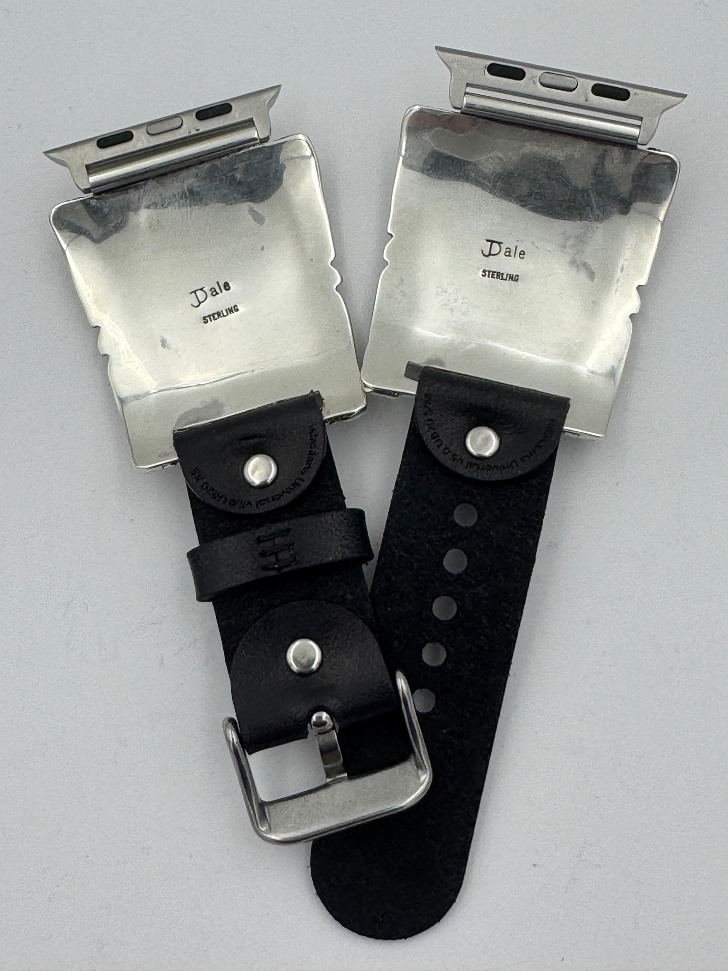 Jeanette Dale 42/44/45/49mm Trapezoid Sterling Silver Turquoise Twisted Wire Ultra #135