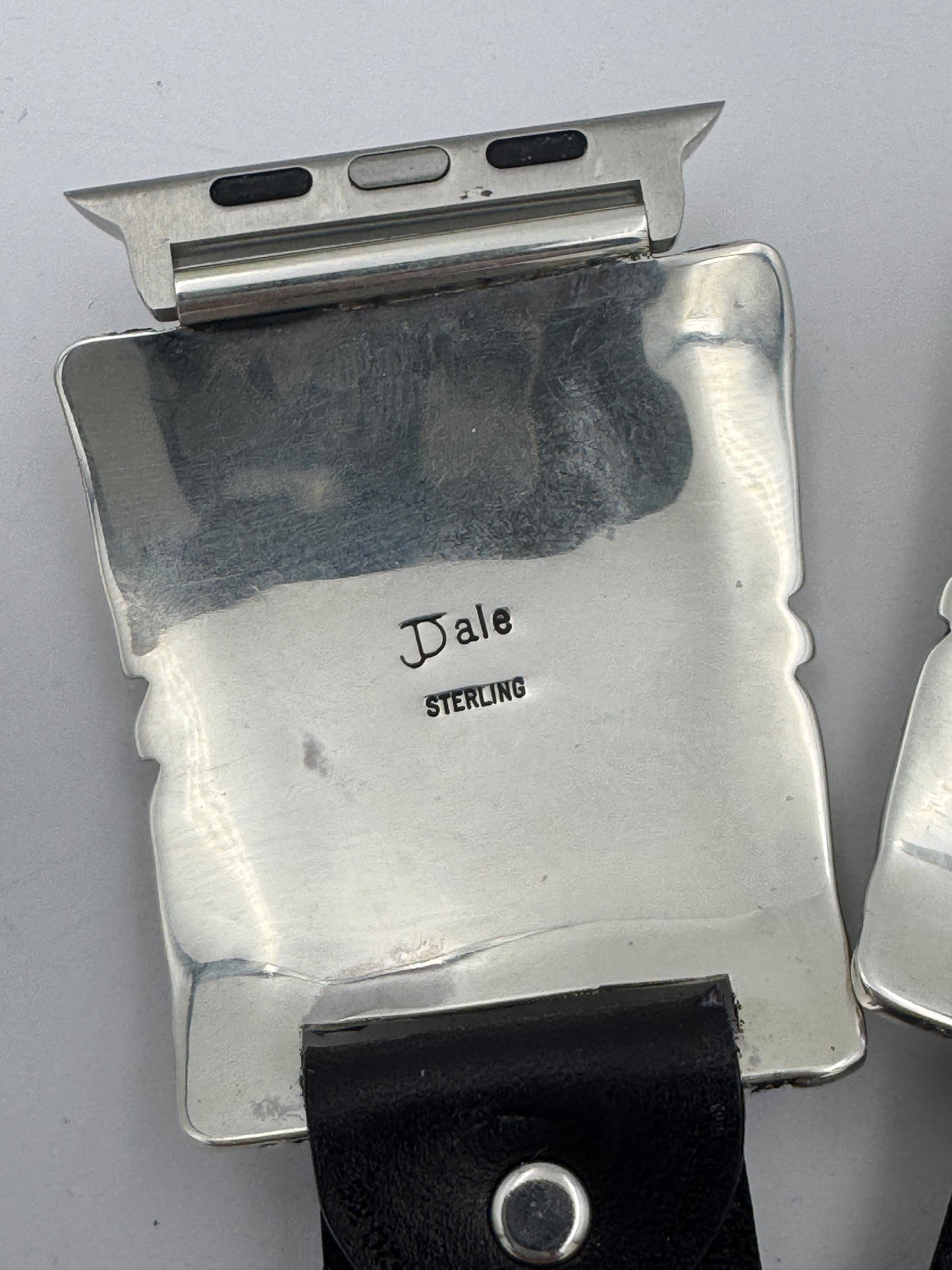 Jeanette Dale 42/44/45/49mm Trapezoid Sterling Silver Turquoise Twisted Wire Ultra #135