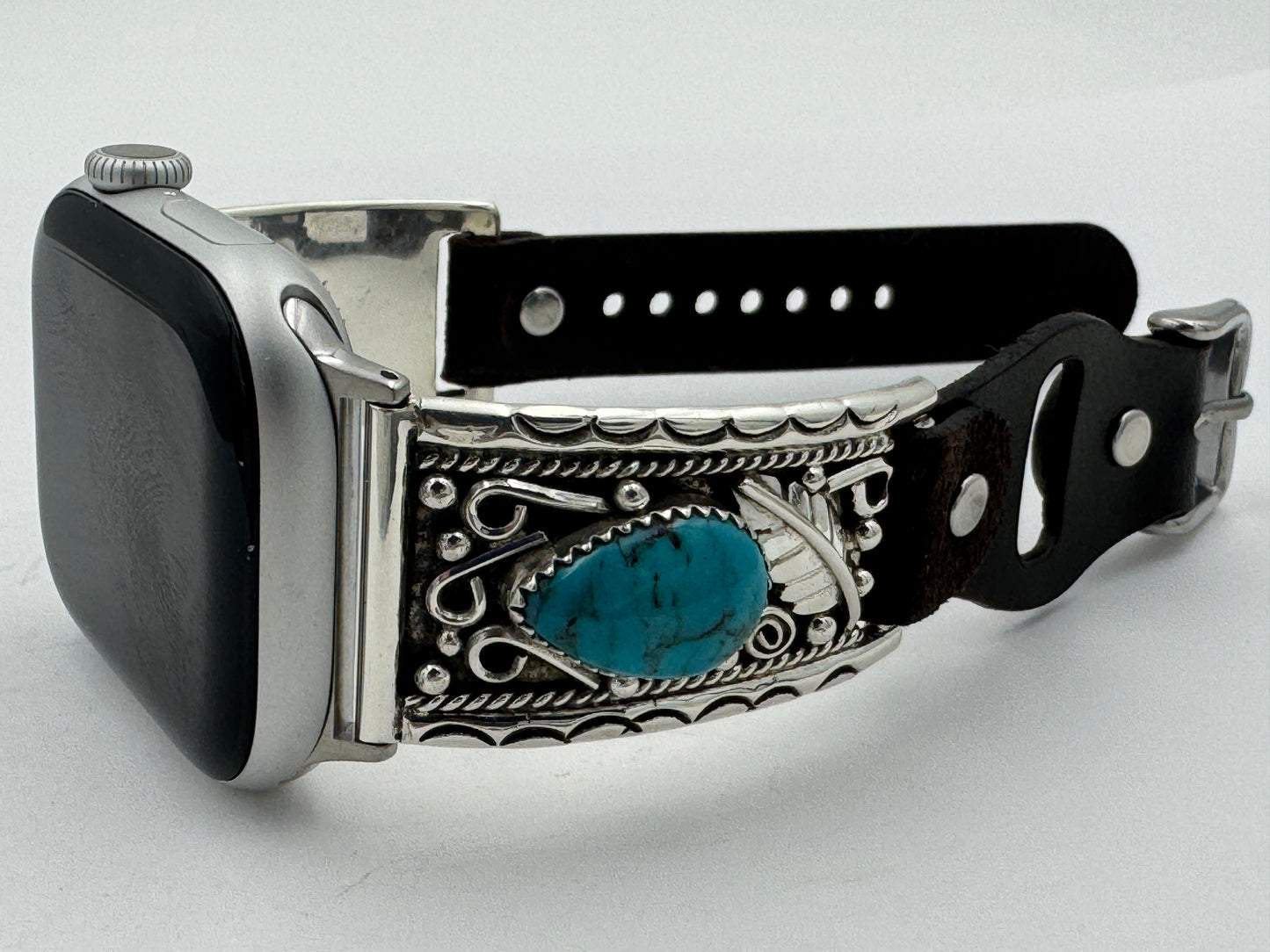Nelson Morgan 38/40/41mm Unisex Sterling Silver Turquoise #50