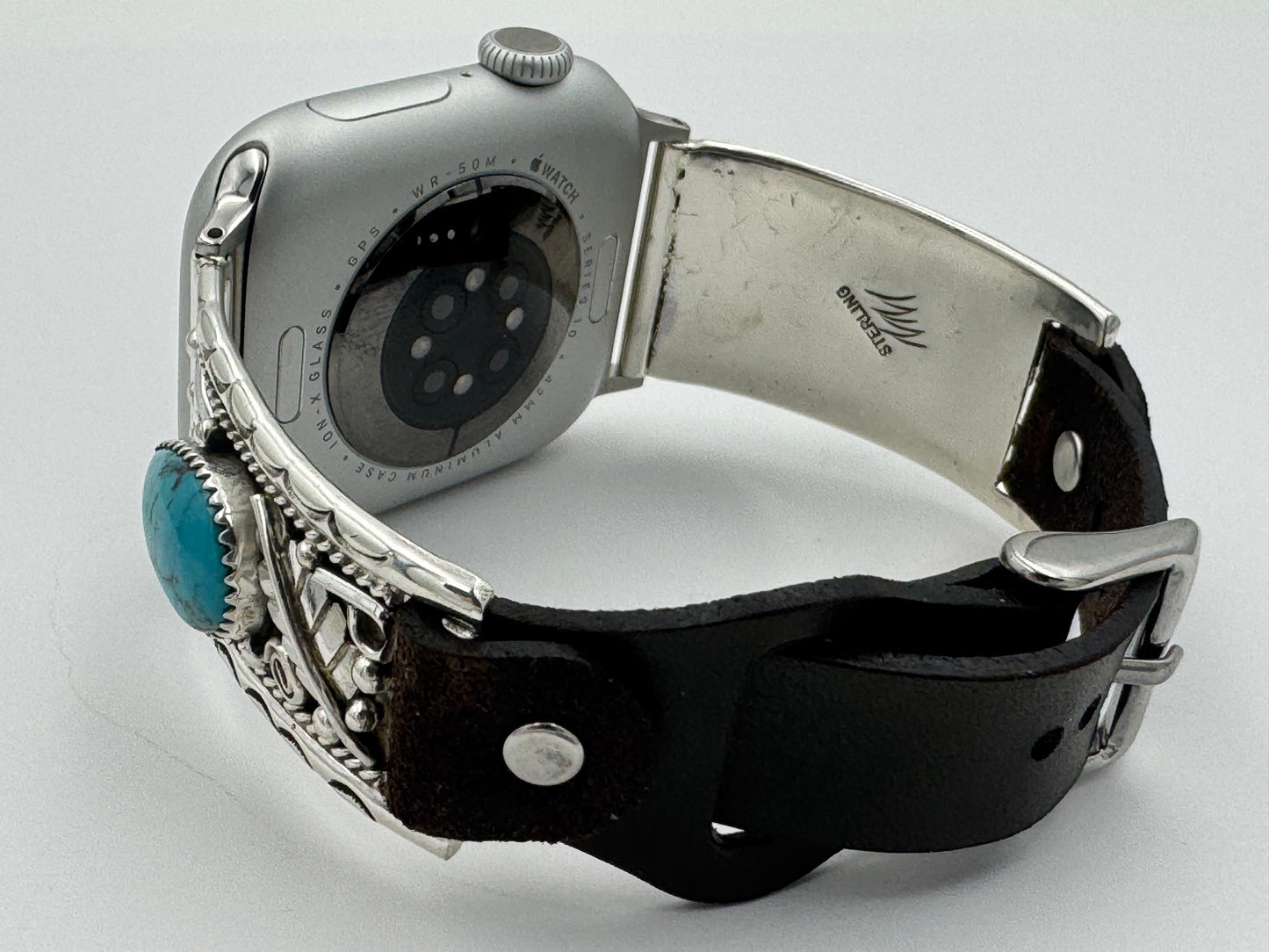 Nelson Morgan 38/40/41mm Unisex Sterling Silver Turquoise #50