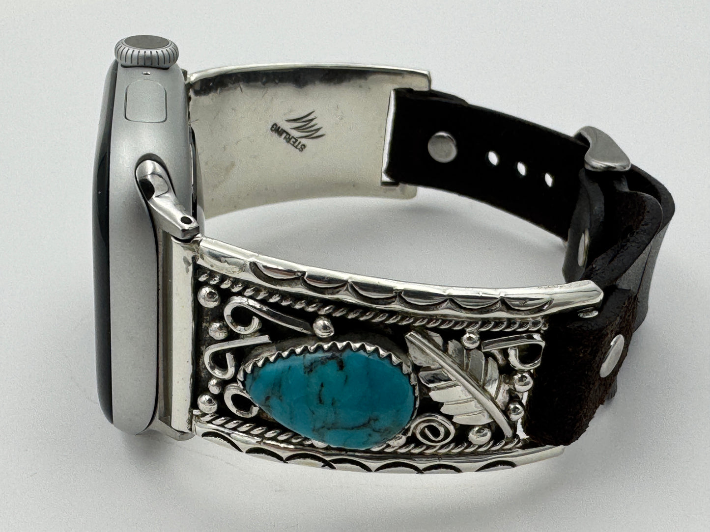 Nelson Morgan 38/40/41mm Unisex Sterling Silver Turquoise #50
