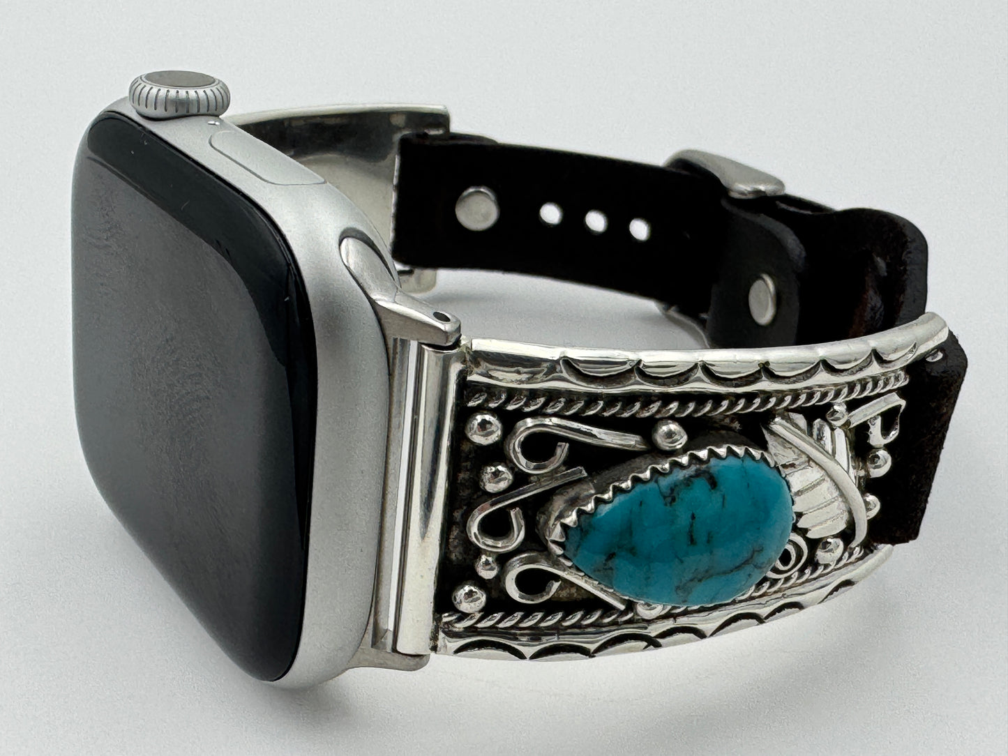 Nelson Morgan 38/40/41mm Unisex Sterling Silver Turquoise #50