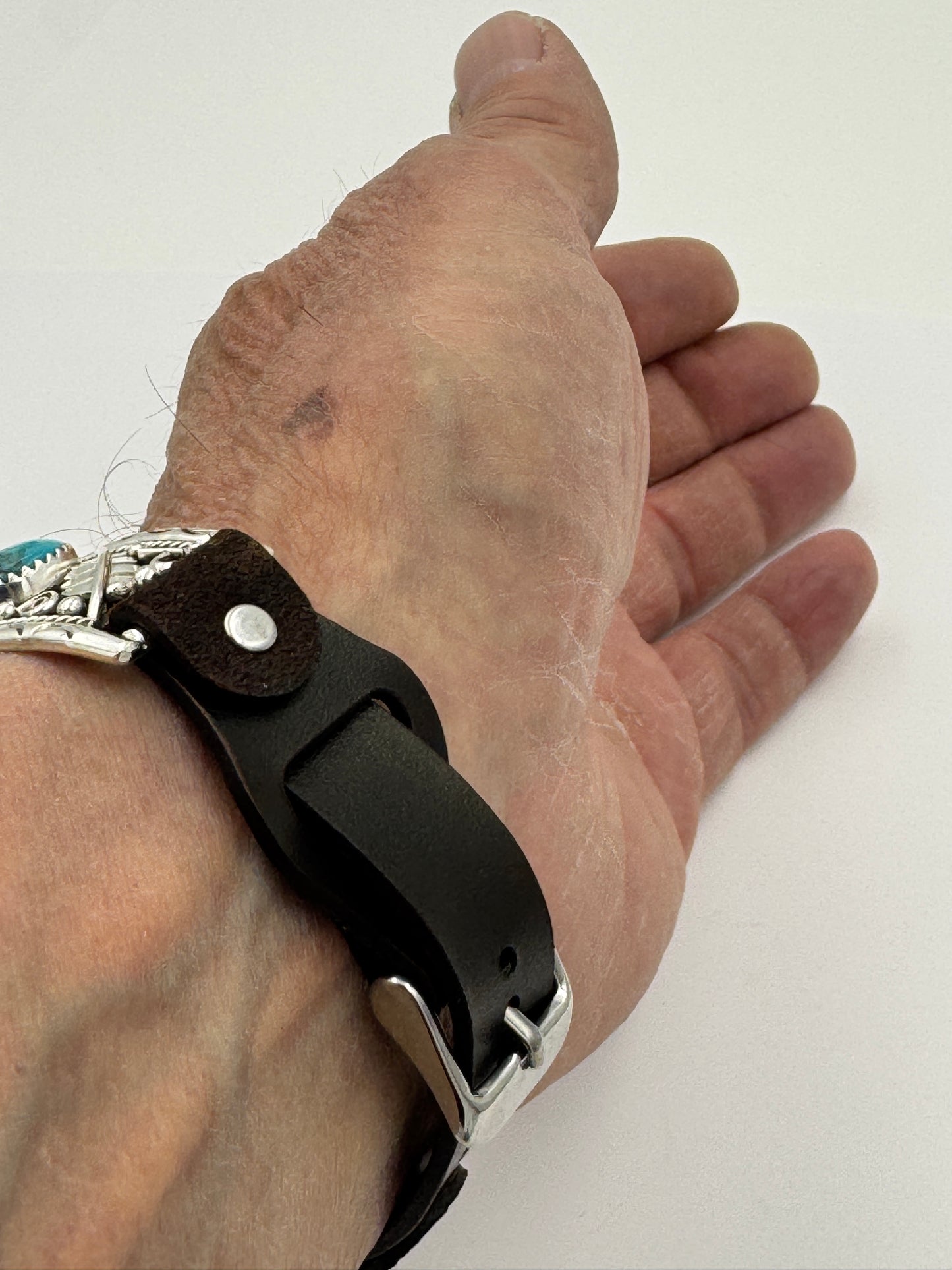 Nelson Morgan 38/40/41mm Unisex Sterling Silver Turquoise #50