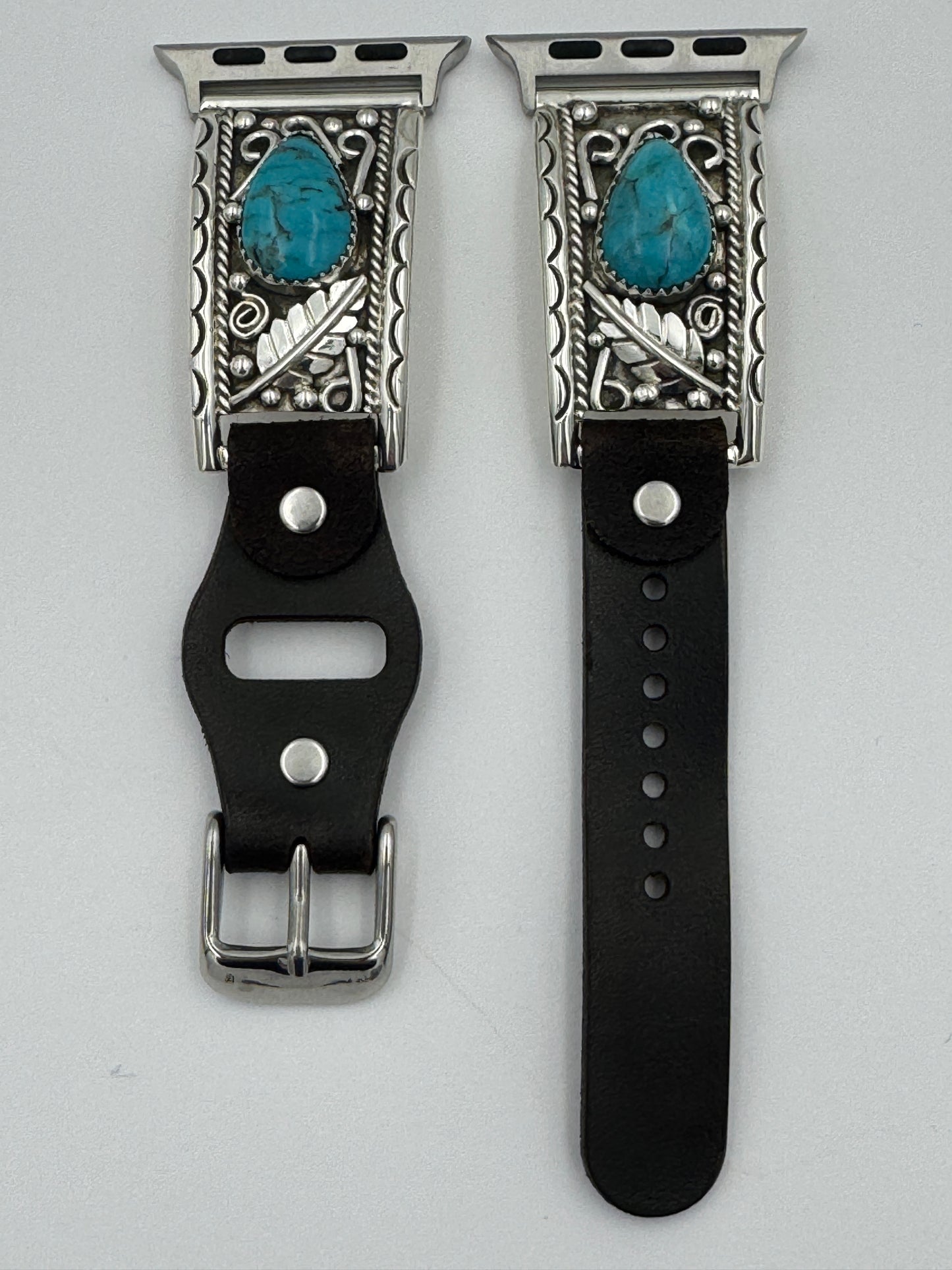 Nelson Morgan 38/40/41mm Unisex Sterling Silver Turquoise #50