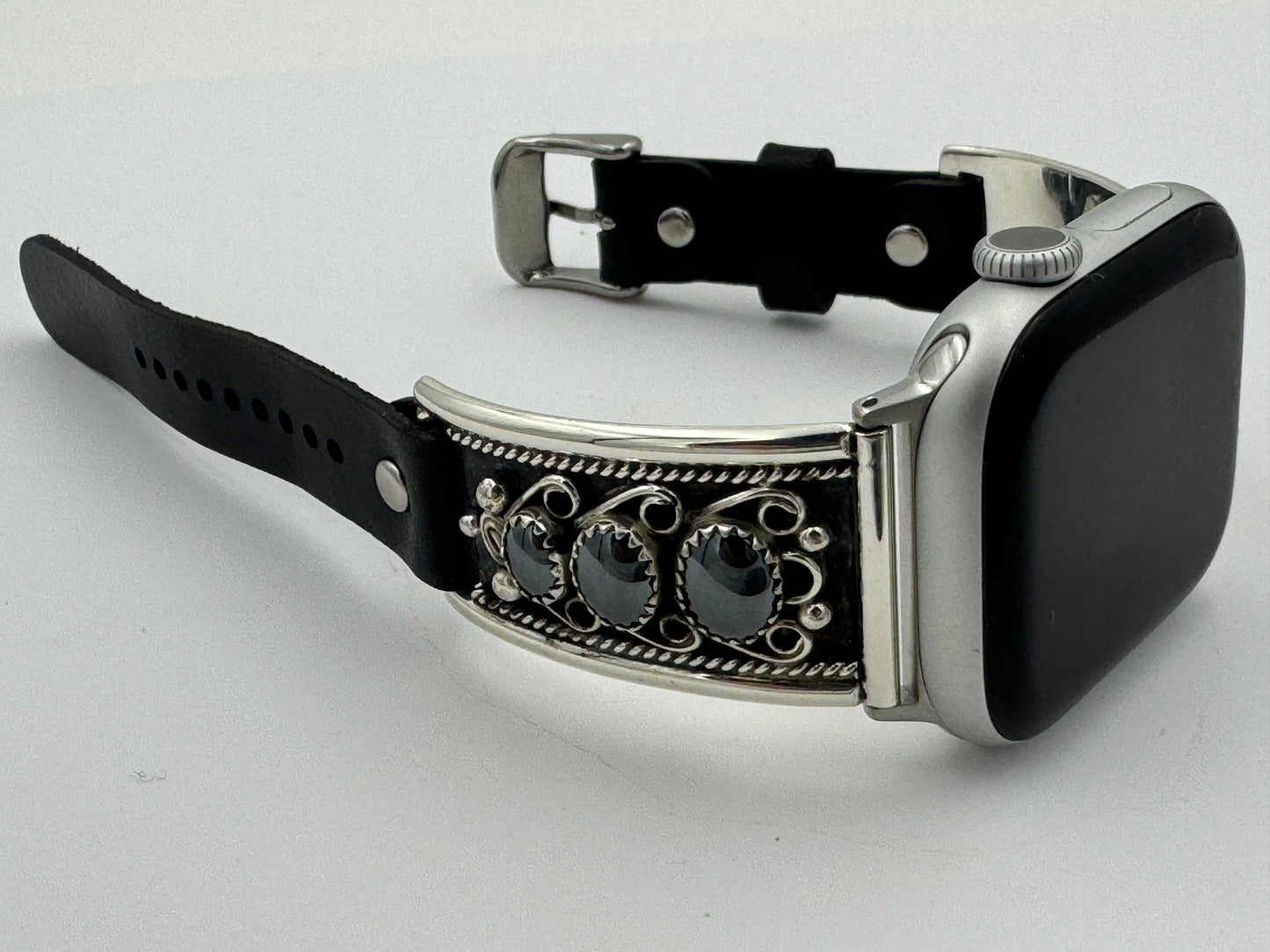 Nelson Morgan 38/40/41mm Unisex Sterling Silver Hematite #52