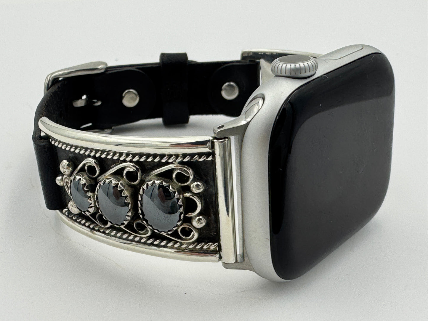 Nelson Morgan 38/40/41mm Unisex Sterling Silver Hematite #52