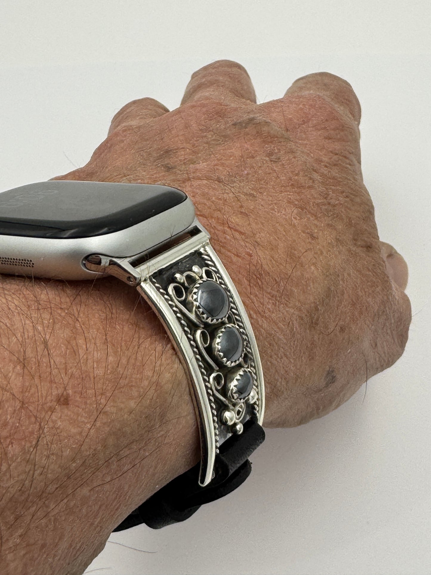 Nelson Morgan 38/40/41mm Unisex Sterling Silver Hematite #52