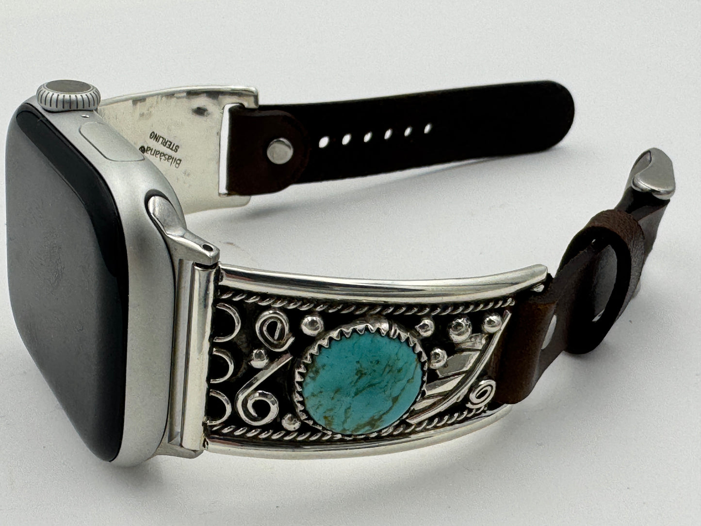 Nelson Morgan 38/40/41mm Unisex Sterling Silver Turquoise #51