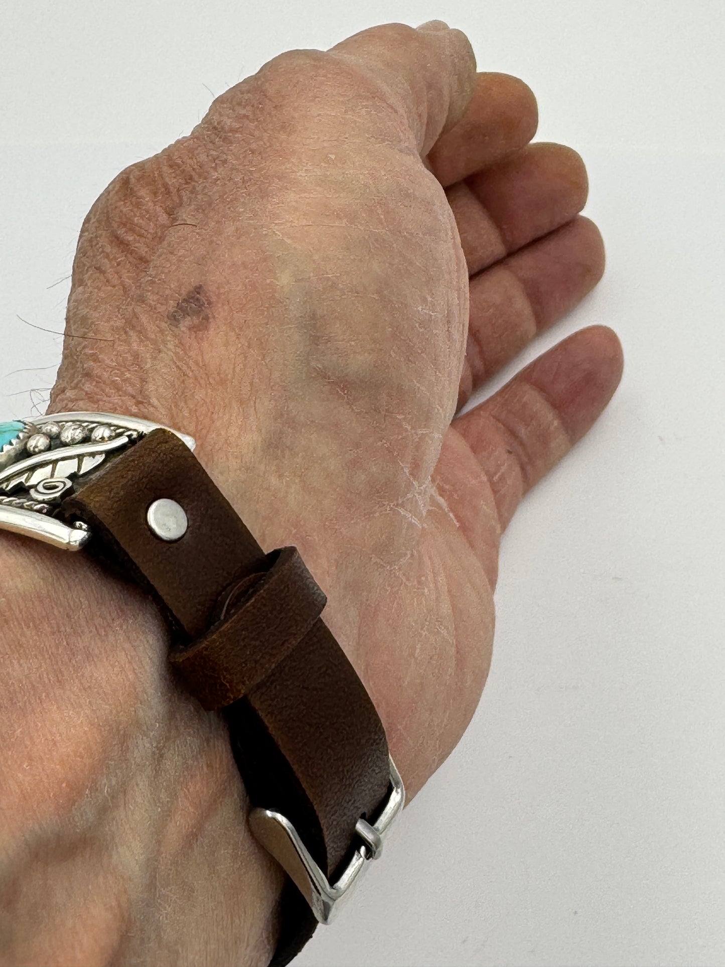 Nelson Morgan 38/40/41mm Unisex Sterling Silver Turquoise #51