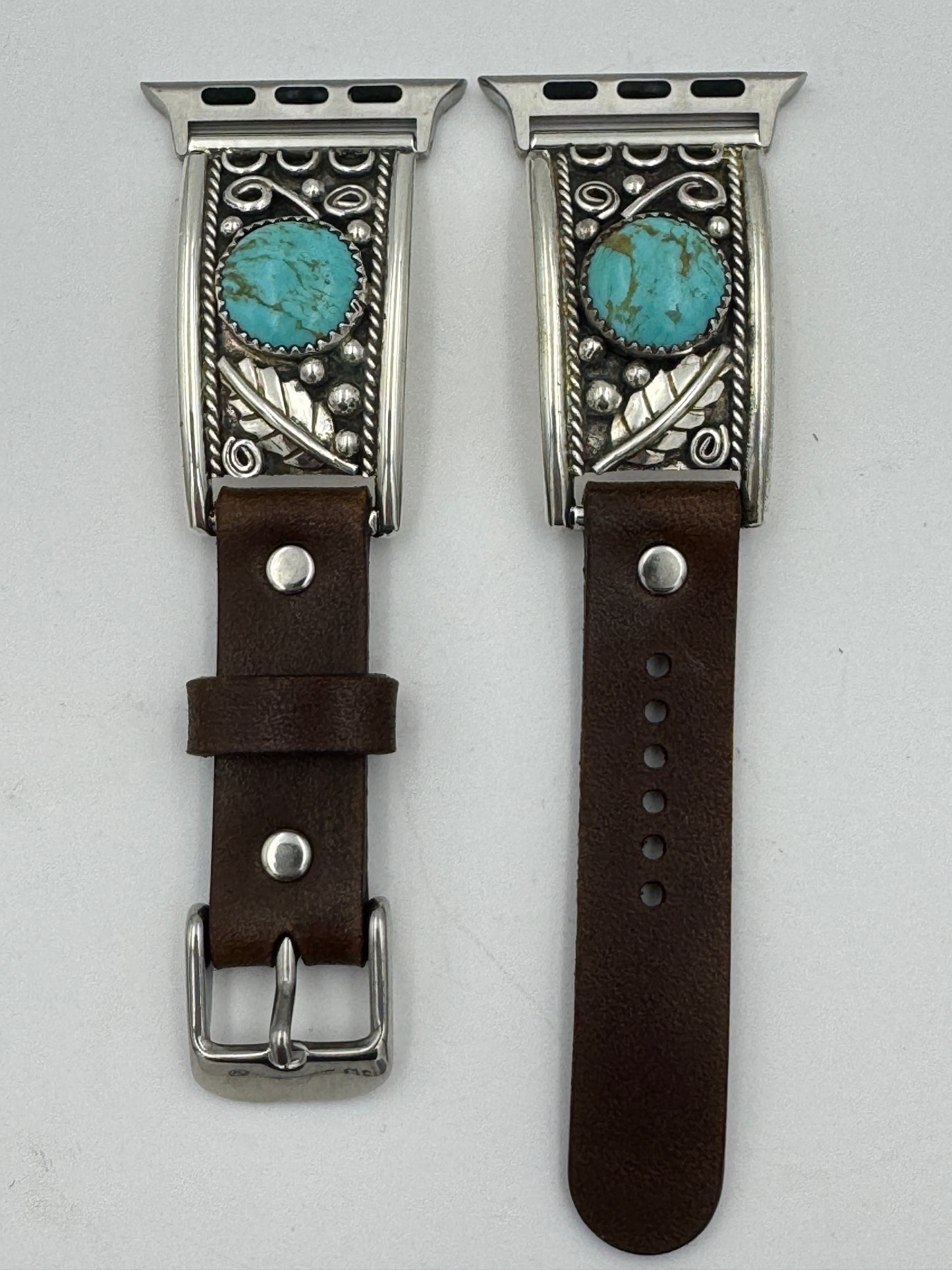 Nelson Morgan 38/40/41mm Unisex Sterling Silver Turquoise #51