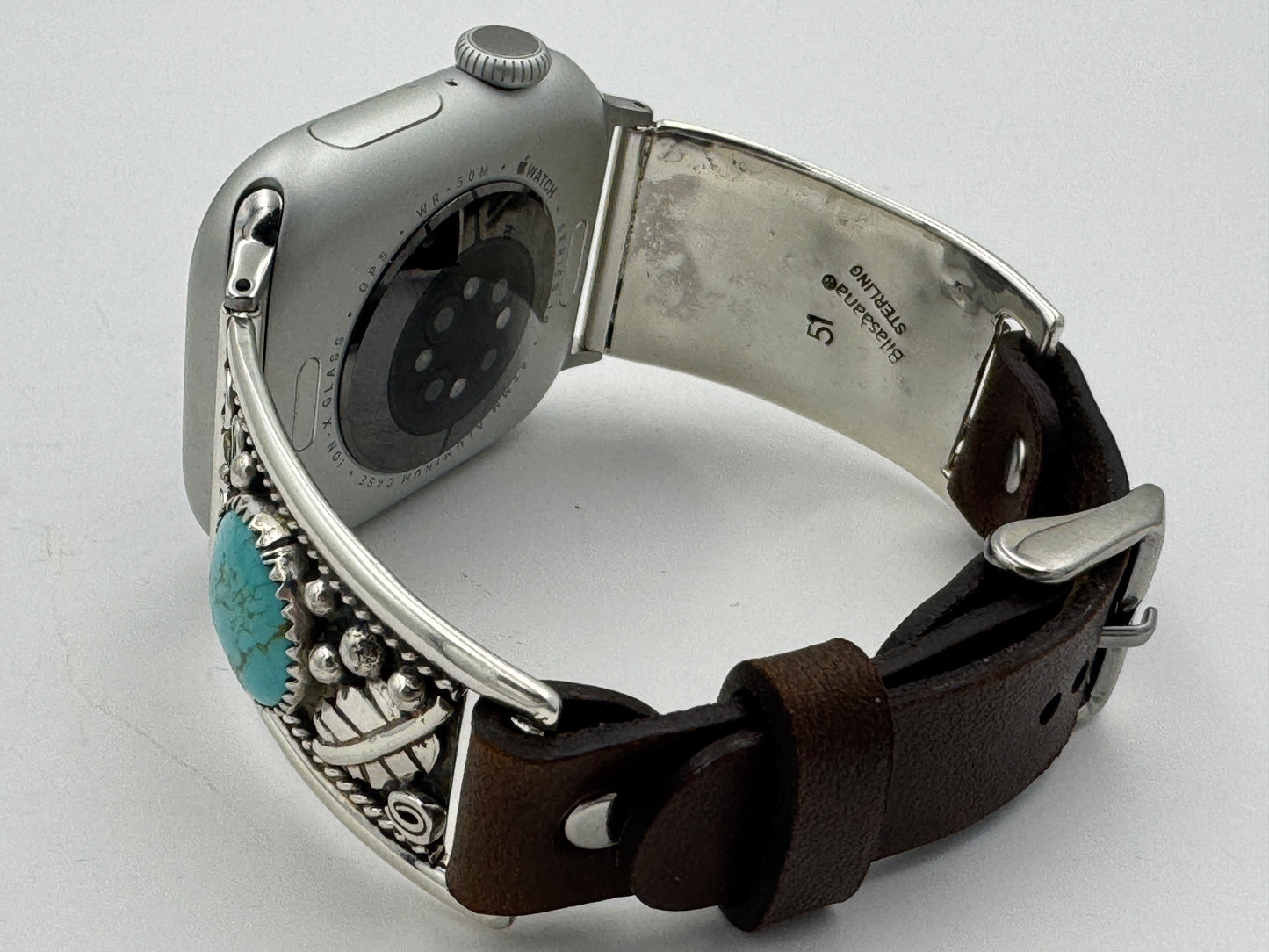 Nelson Morgan 38/40/41mm Unisex Sterling Silver Turquoise #51