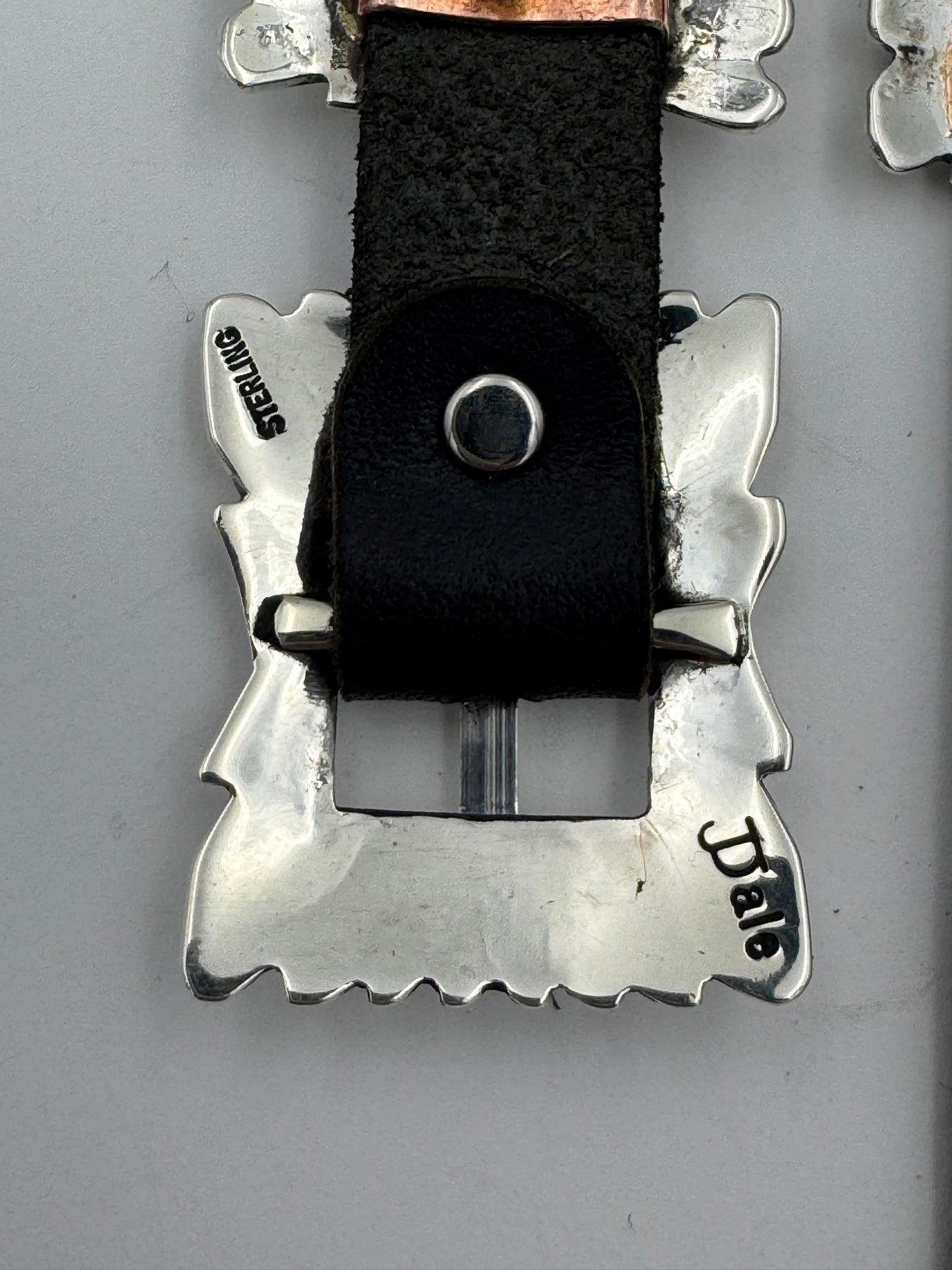 Jeanette Dale 38/40/41mm Sterling Silver Concho Apple Watch Band #50