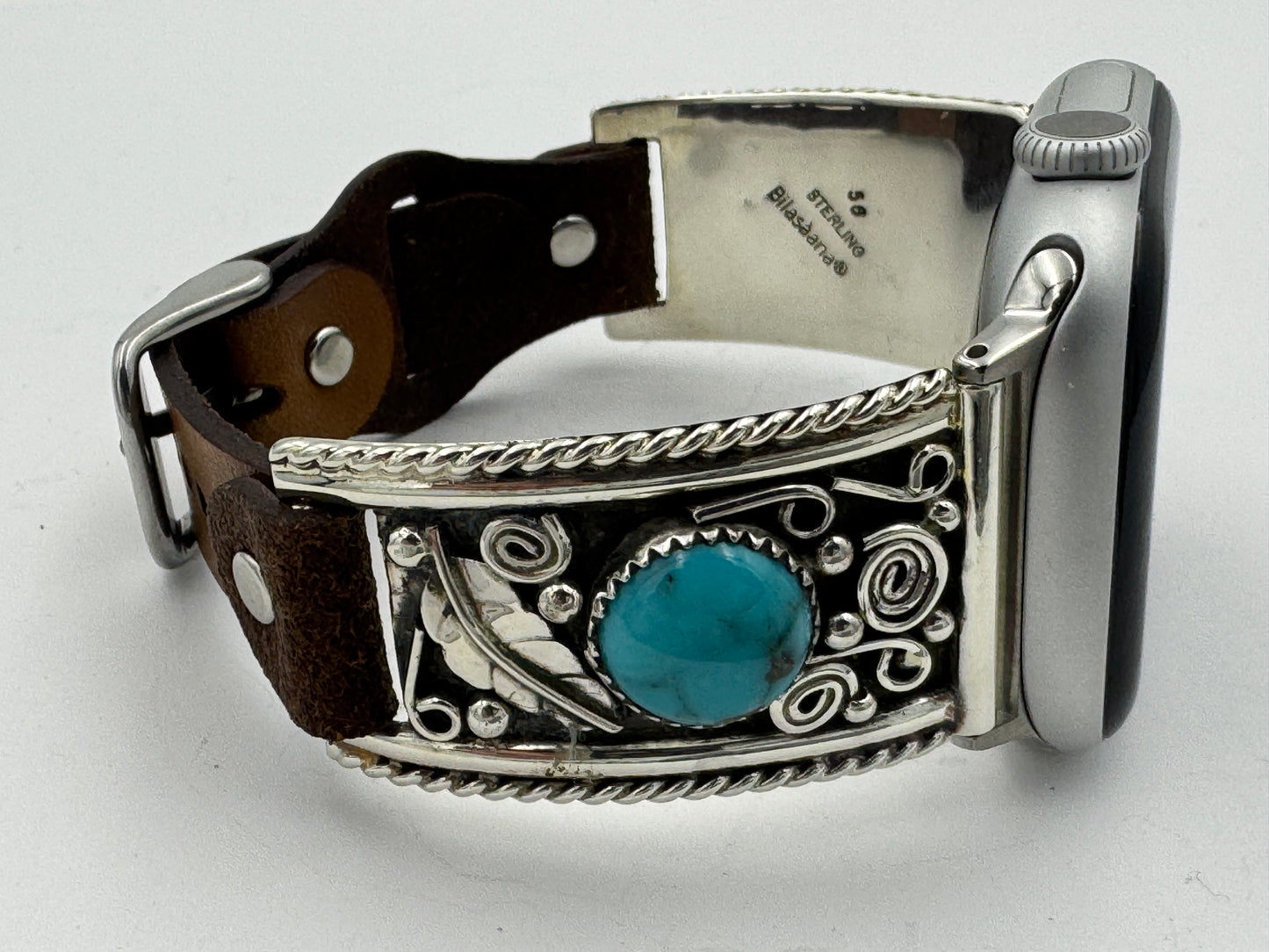 Nelson Morgan 38/40/41mm Unisex Sterling Silver Turquoise #56