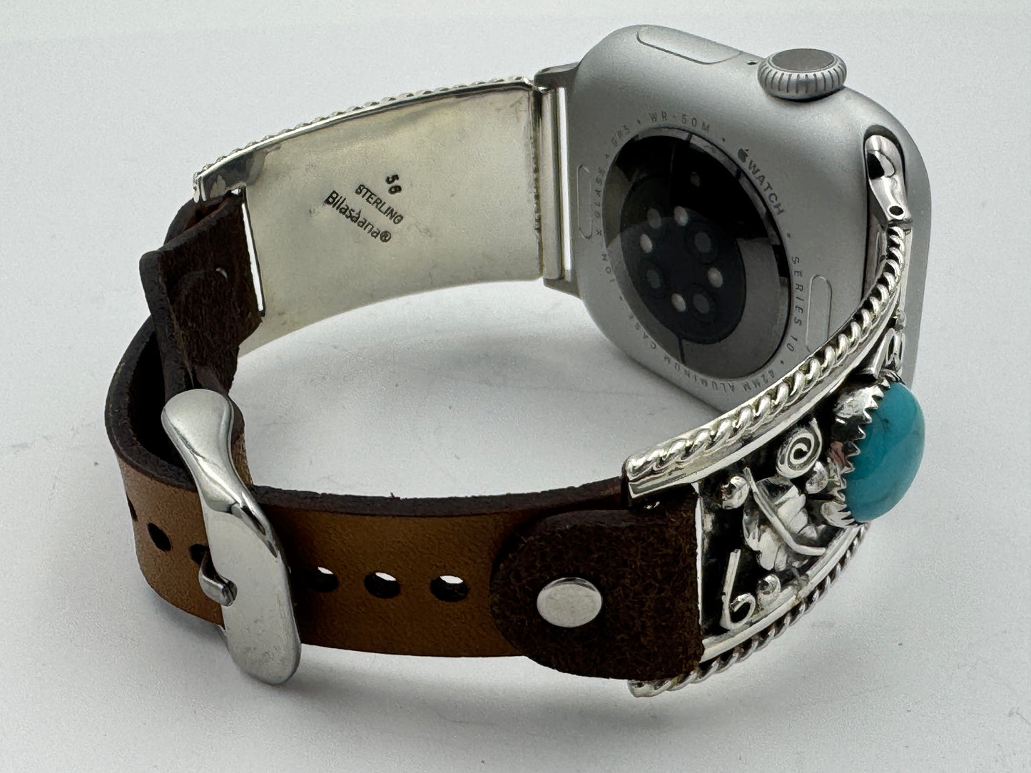 Nelson Morgan 38/40/41mm Unisex Sterling Silver Turquoise #56