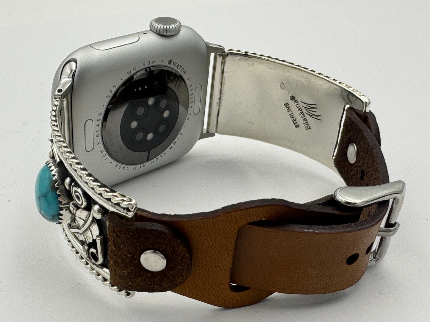 Nelson Morgan 38/40/41mm Unisex Sterling Silver Turquoise #56