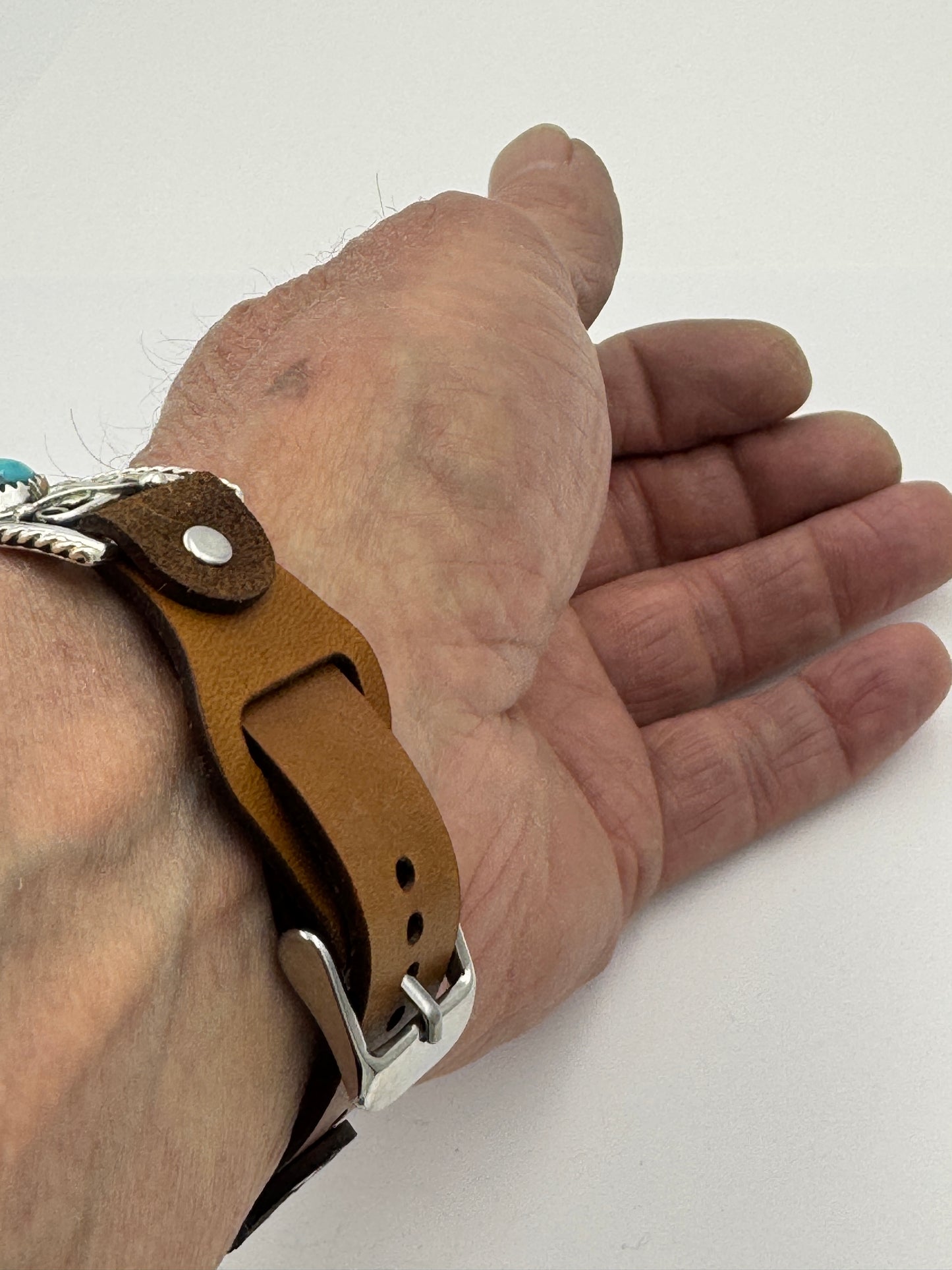 Nelson Morgan 38/40/41mm Unisex Sterling Silver Turquoise #56