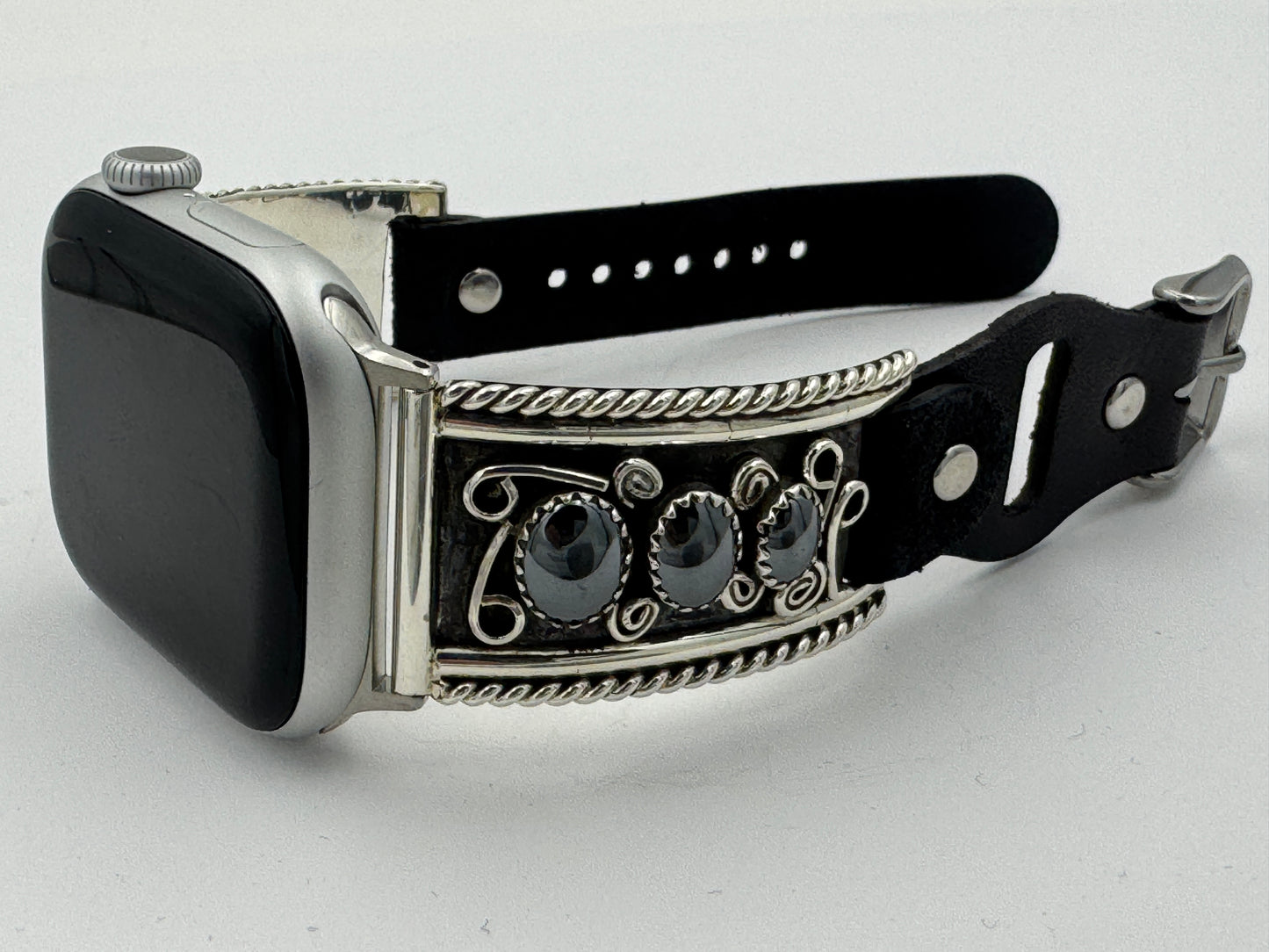 Nelson Morgan 38/40/41mm Unisex Sterling Silver Hematite #53