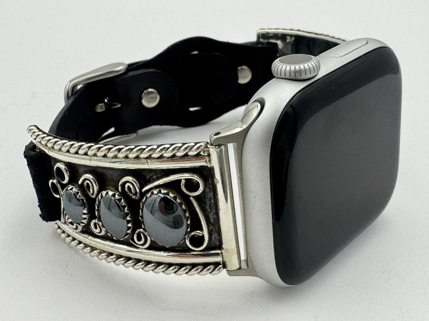 Nelson Morgan 38/40/41mm Unisex Sterling Silver Hematite #53