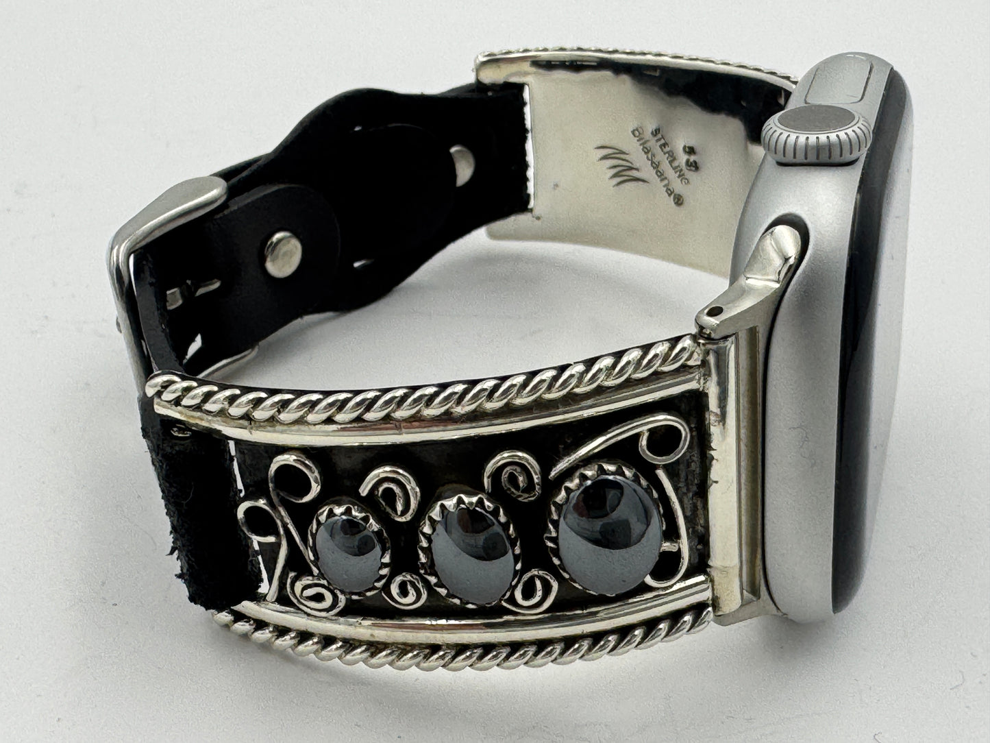 Nelson Morgan 38/40/41mm Unisex Sterling Silver Hematite #53