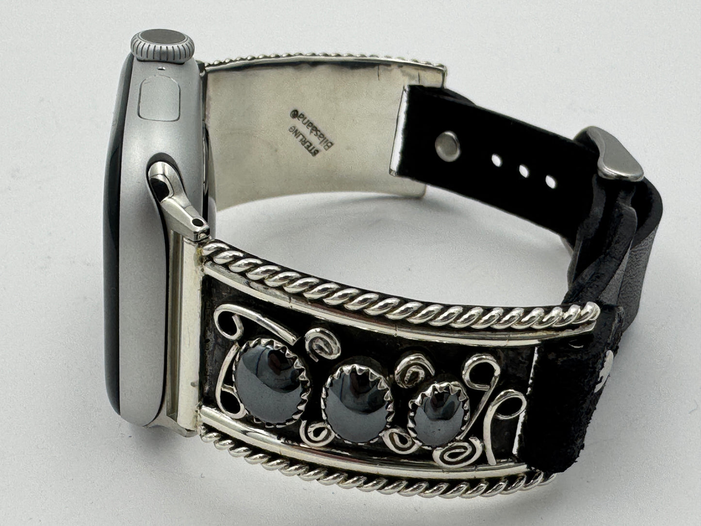 Nelson Morgan 38/40/41mm Unisex Sterling Silver Hematite #53