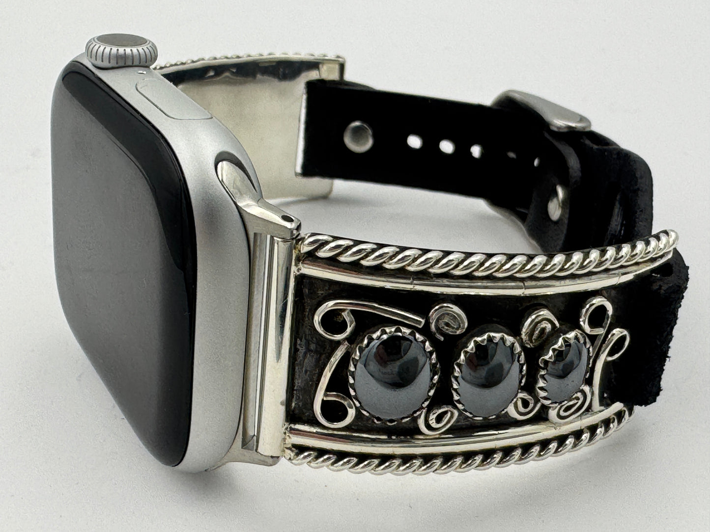 Nelson Morgan 38/40/41mm Unisex Sterling Silver Hematite #53