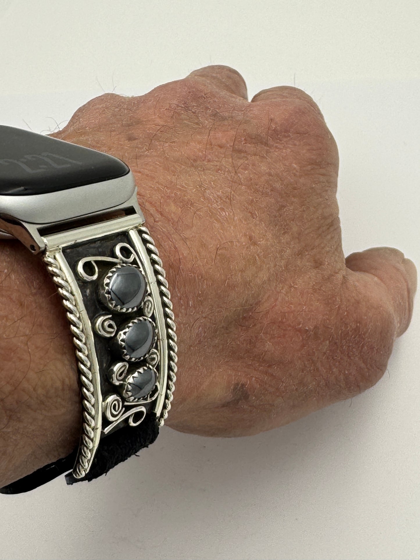 Nelson Morgan 38/40/41mm Unisex Sterling Silver Hematite #53