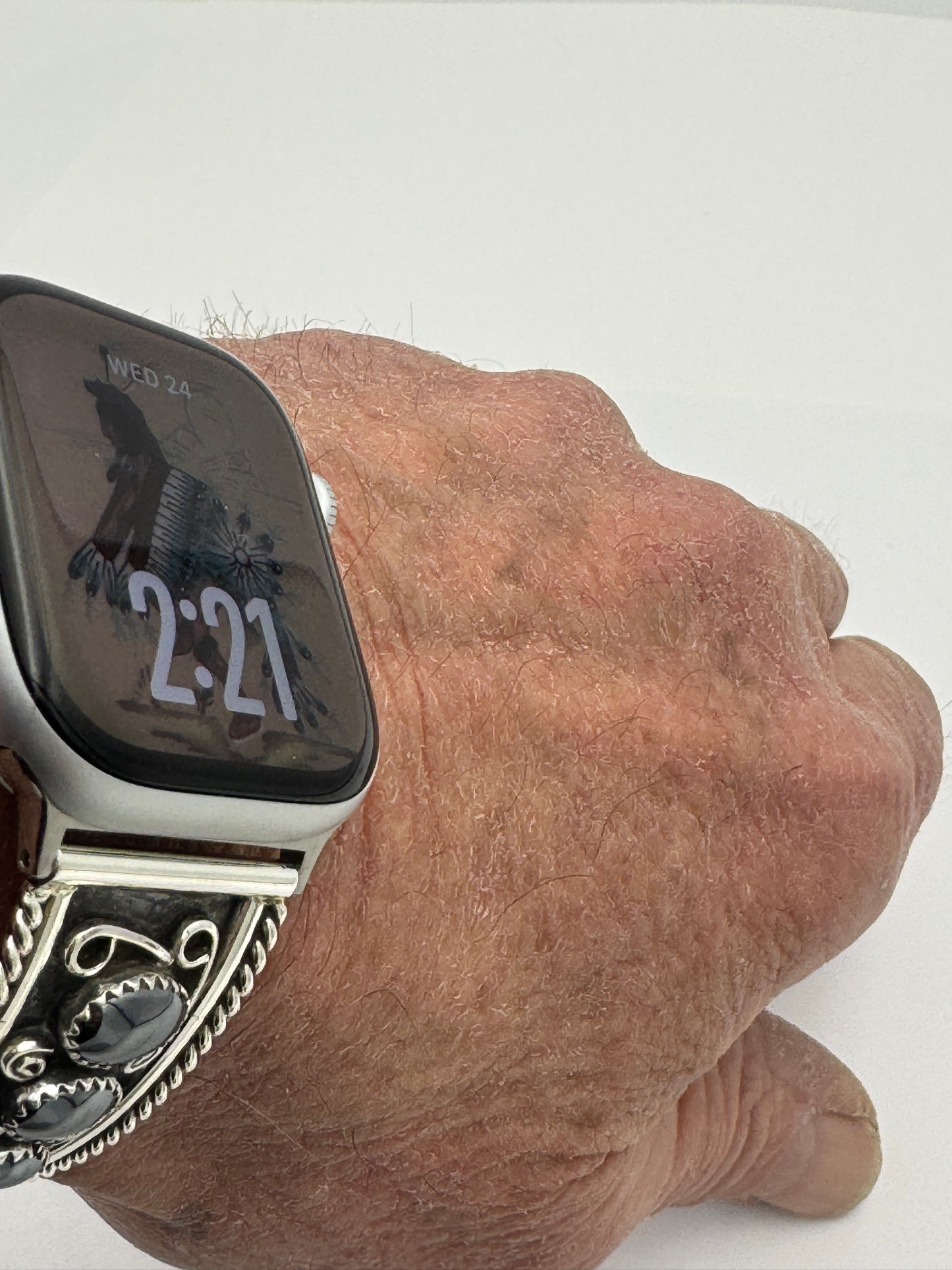 Nelson Morgan 38/40/41mm Unisex Sterling Silver Hematite #53