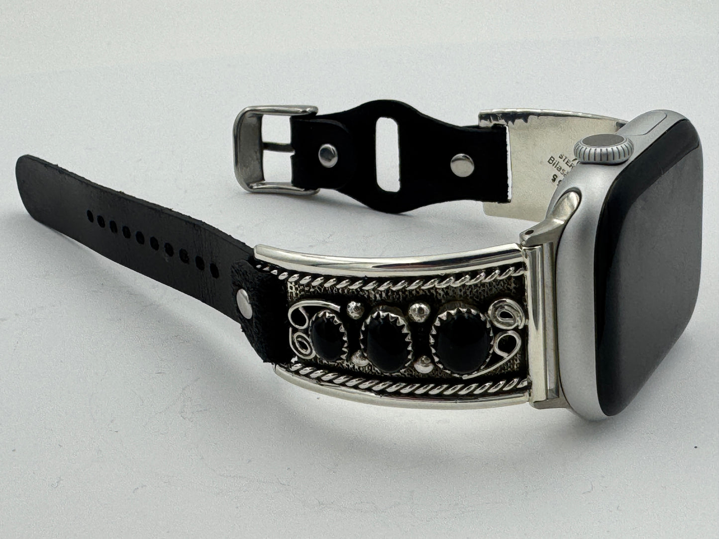 Nelson Morgan 38/40/41mm Unisex Sterling Silver Black Onyx #55