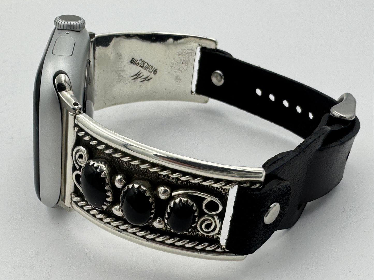 Nelson Morgan 38/40/41mm Unisex Sterling Silver Black Onyx #55