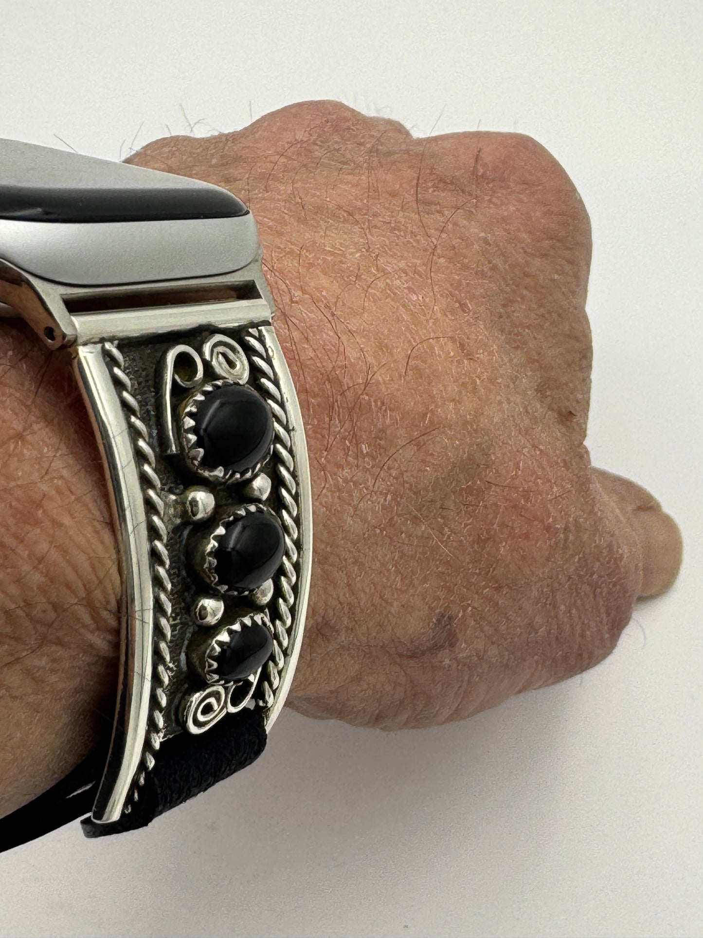 Nelson Morgan 38/40/41mm Unisex Sterling Silver Black Onyx #55