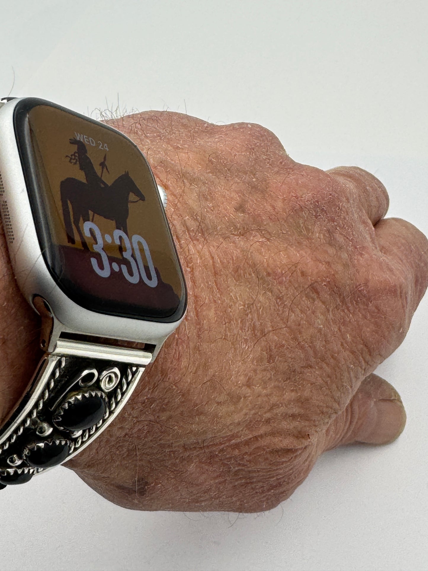 Nelson Morgan 38/40/41mm Unisex Sterling Silver Black Onyx #55