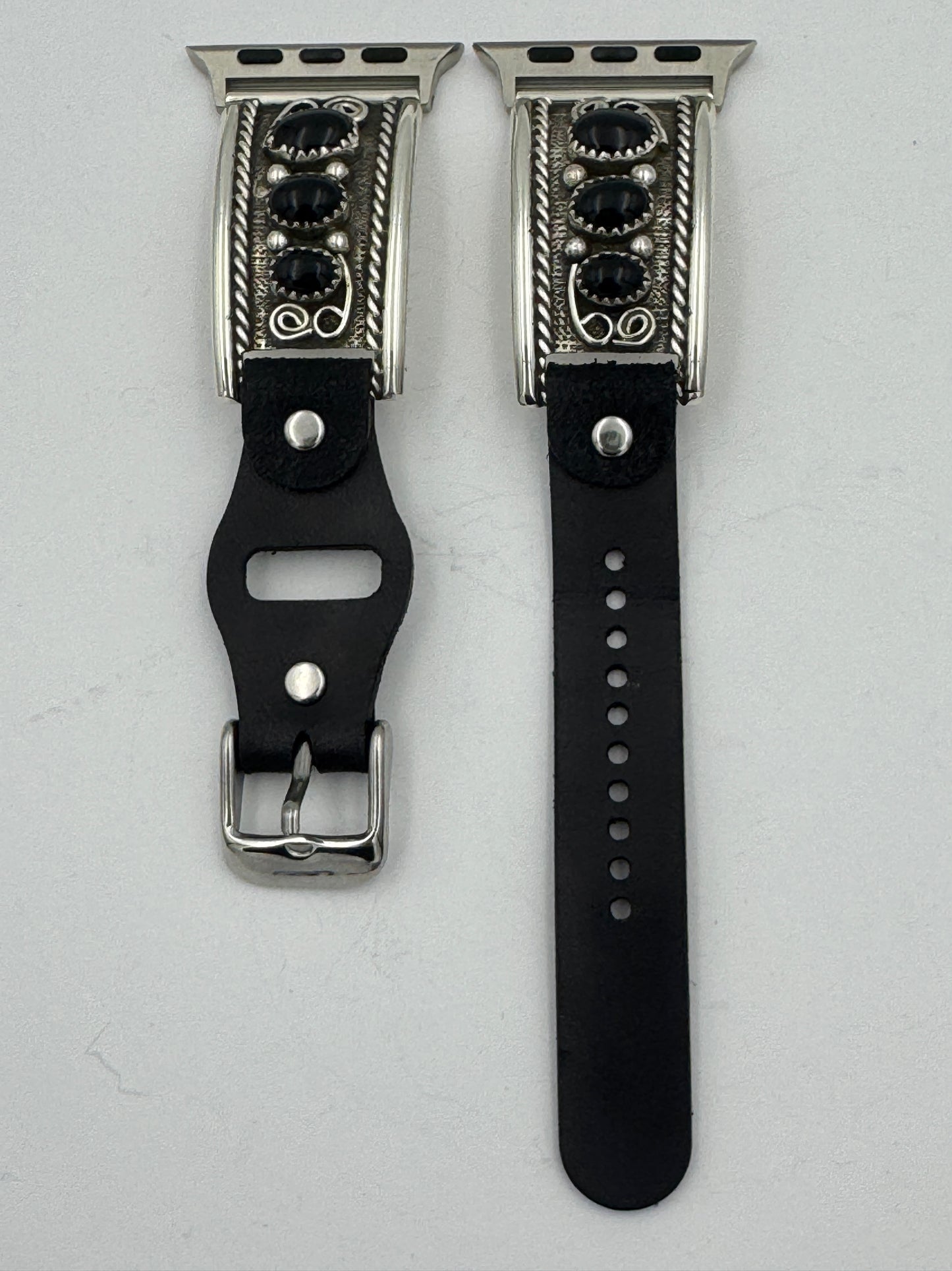 Nelson Morgan 38/40/41mm Unisex Sterling Silver Black Onyx #55