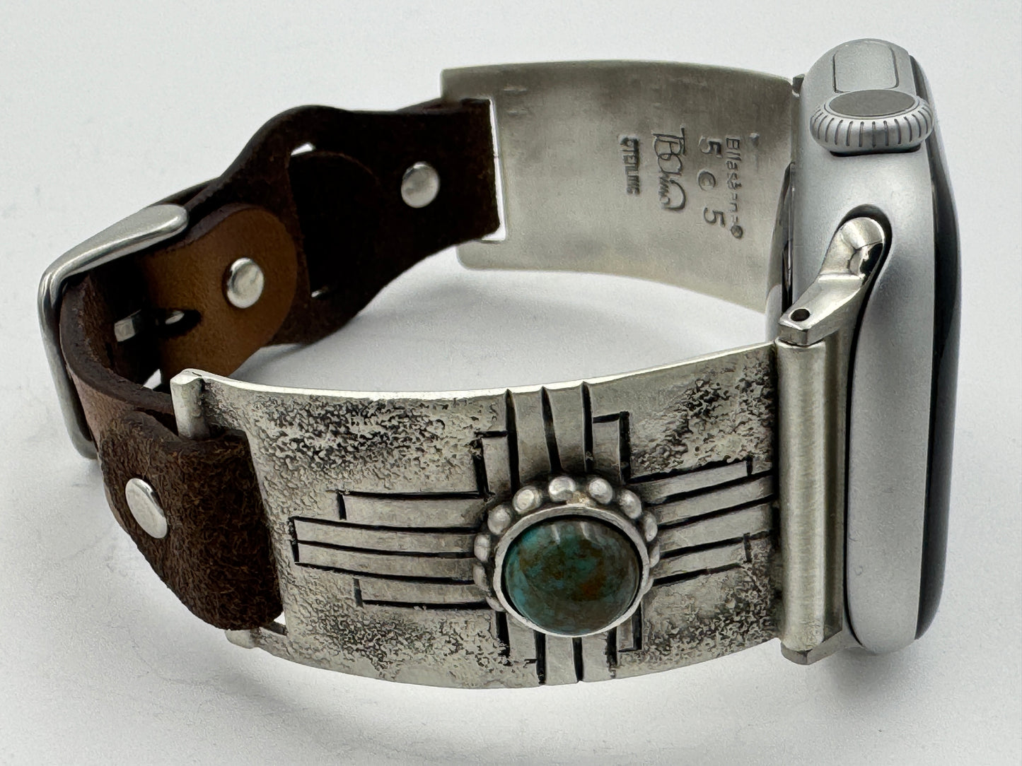 Tony Chino 38/40/41mm Unisex Sterling Silver Zia Turquoise #55