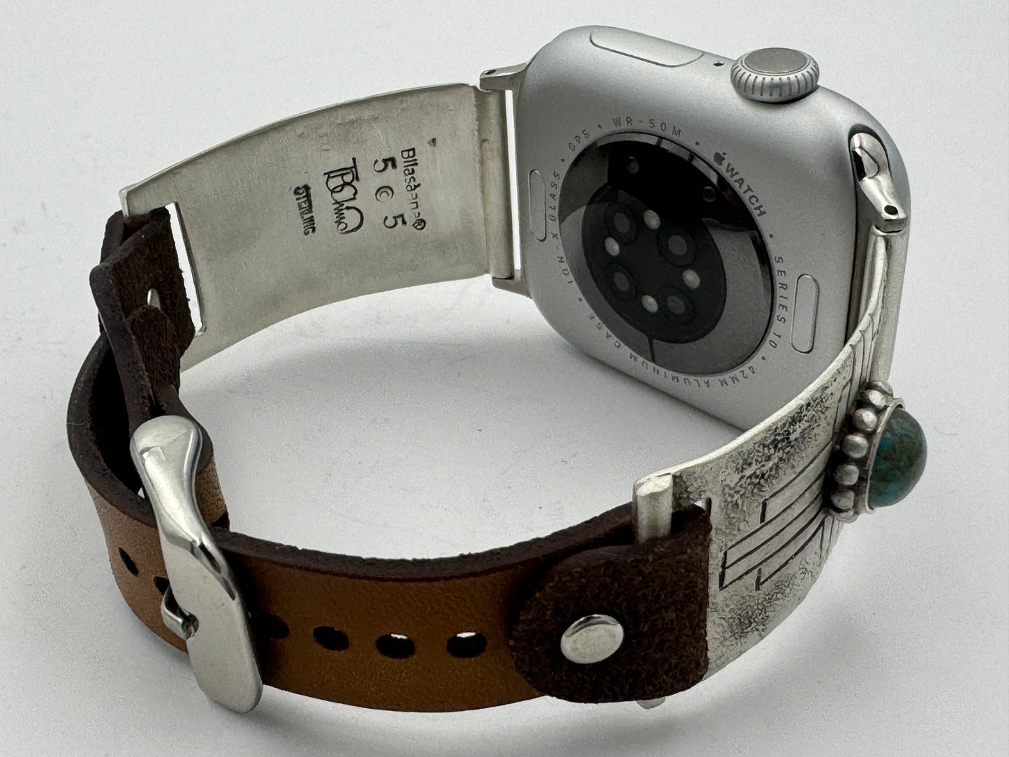 Tony Chino 38/40/41mm Unisex Sterling Silver Zia Turquoise #55