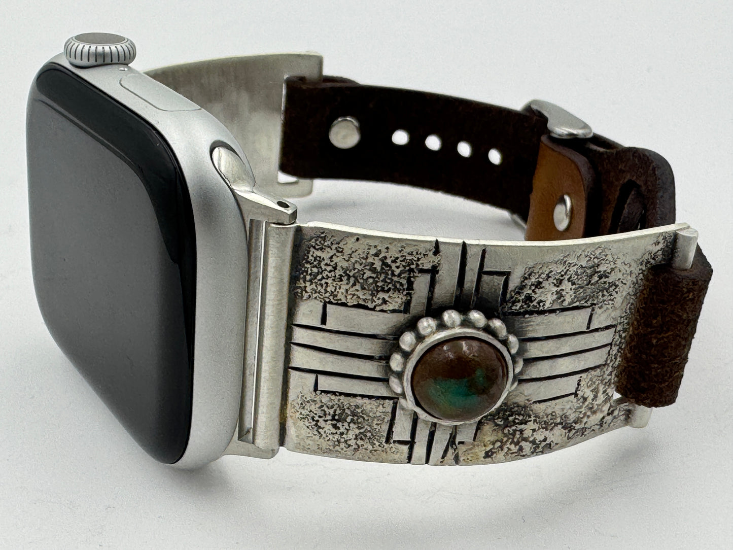 Tony Chino 38/40/41mm Unisex Sterling Silver Zia Turquoise #55