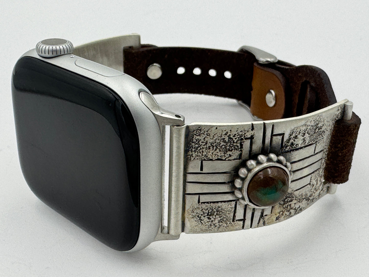 Tony Chino 38/40/41mm Unisex Sterling Silver Zia Turquoise #55